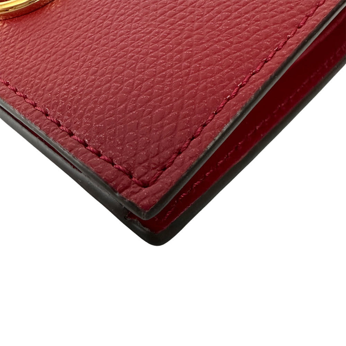 Fendi Red Color Leather Wallet (Bi-Fold) (Pre-Owned)