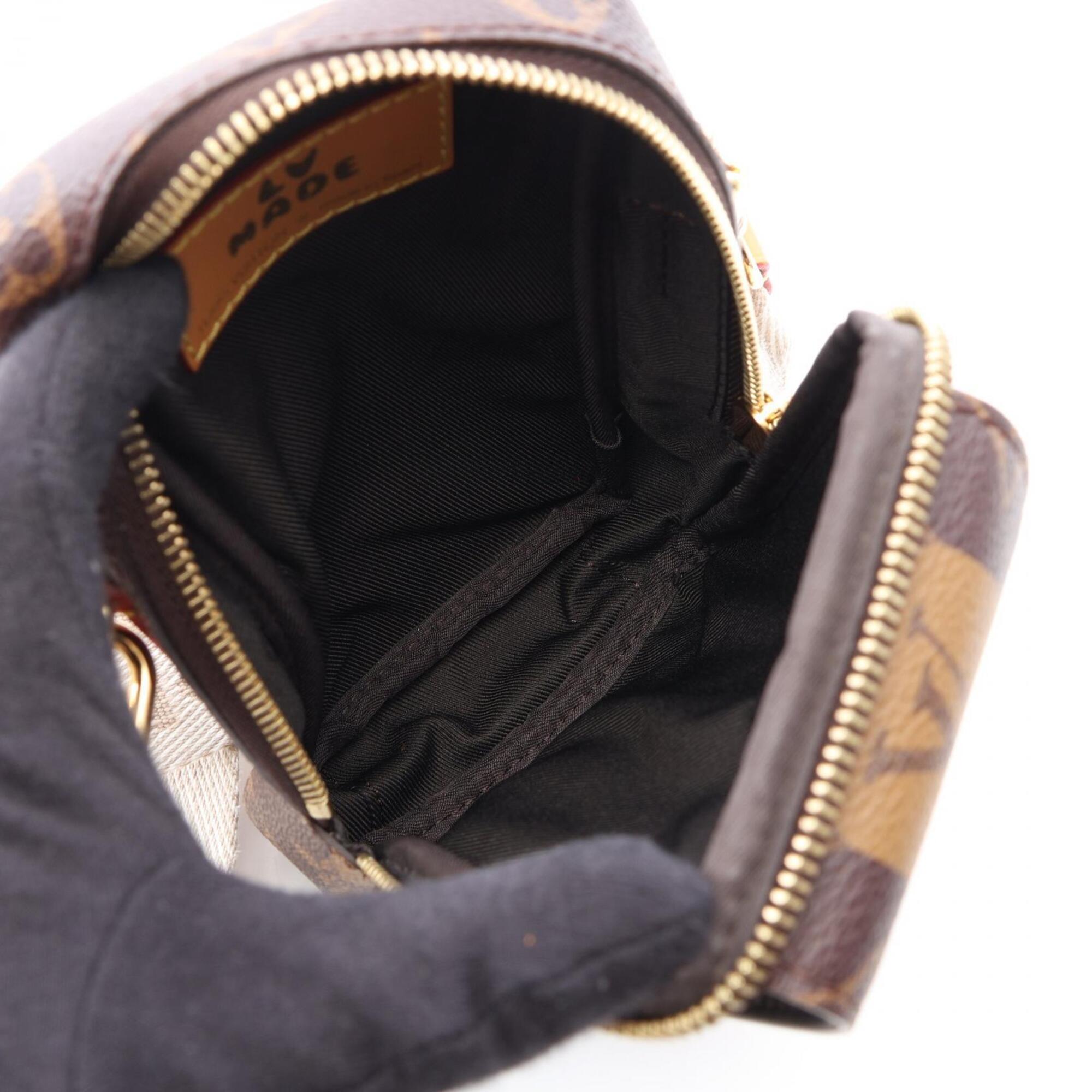 Louis Vuitton Brown Pvc Coated Canvas Leather Handbag Pouch Shoulder Bag (Pre-Owned)