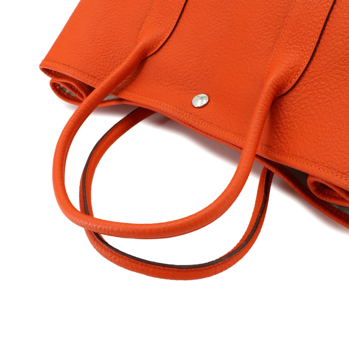 Hermes Feu Orange Country Leather Handbag Tote Bag (Pre-Owned)