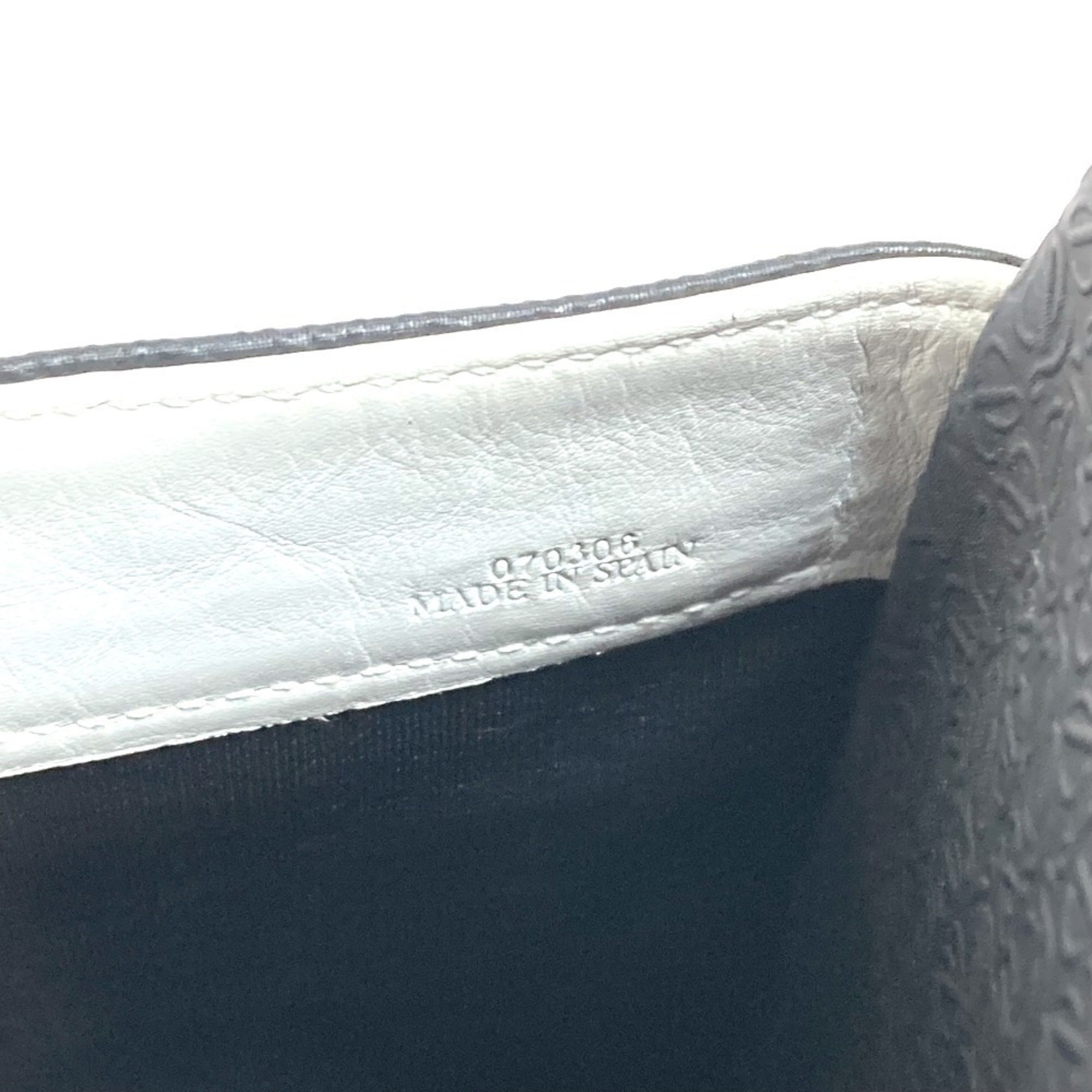 Loewe Black White Leather Pvc Pochette Shoulder Bag (Pre-Owned)