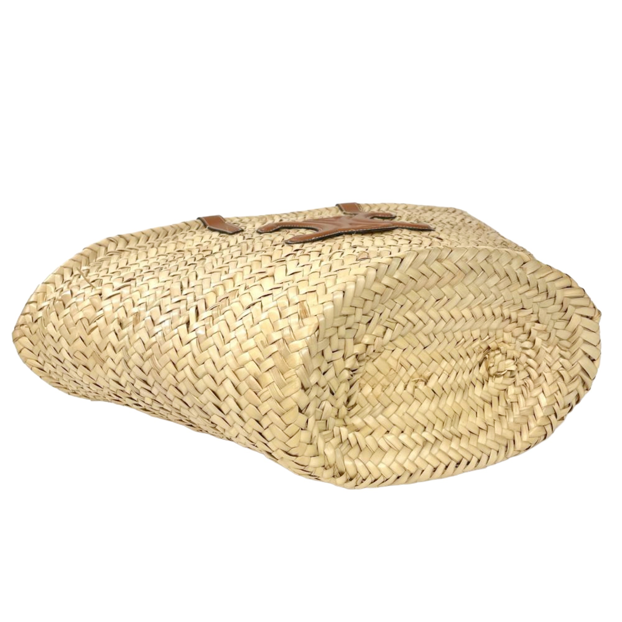Celine Beige Raffia Leather Tote Bag (Pre-Owned)
