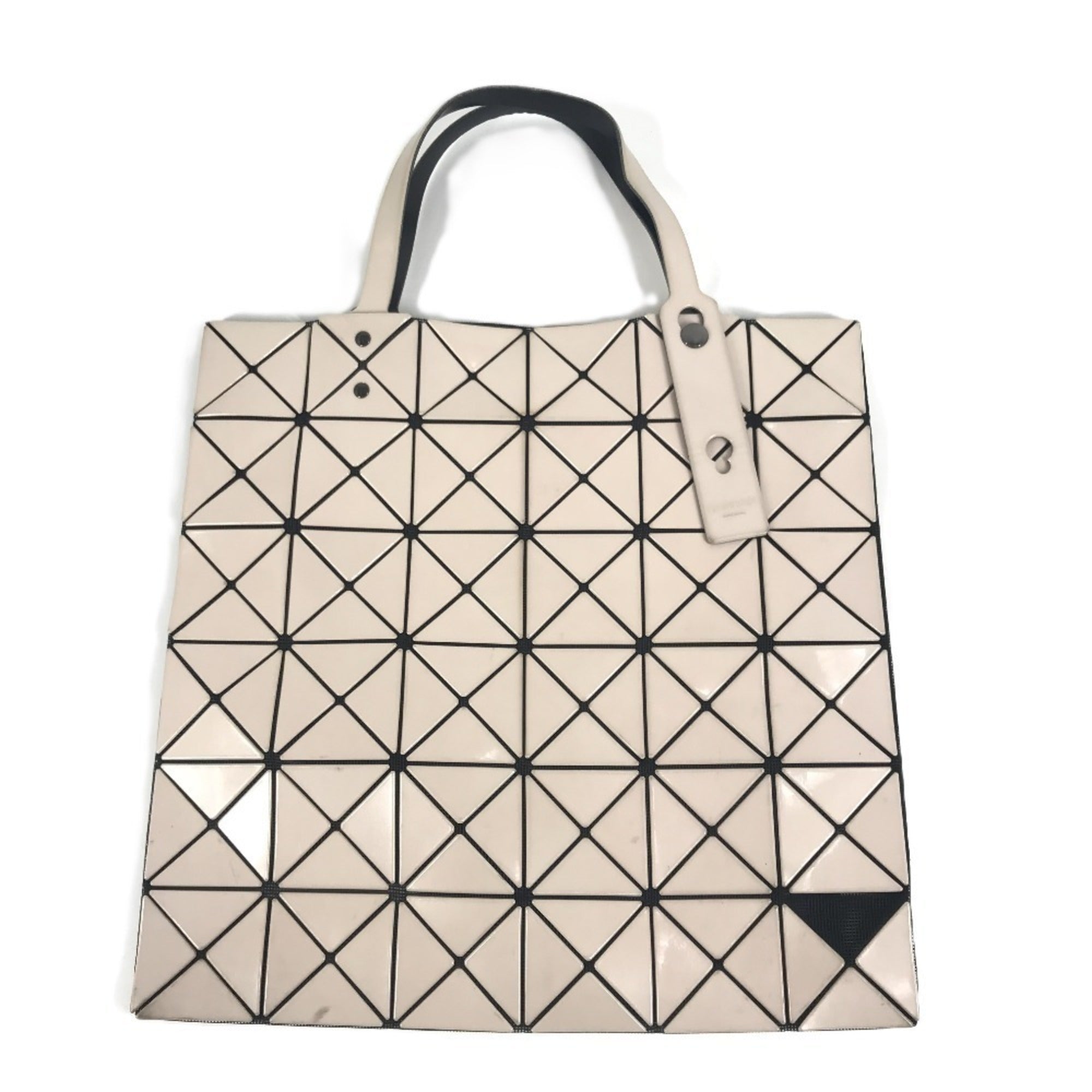Issey Miyake Beige Pvc Shoulder Bag Tote Bag (Pre-Owned)