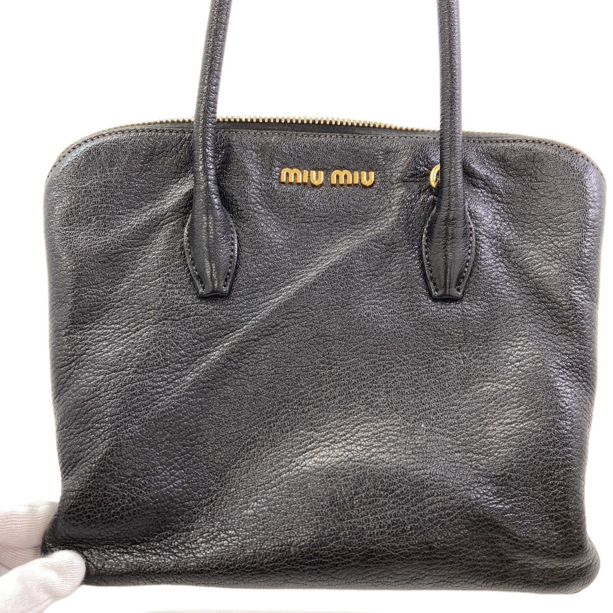 Miu Miu Black Leather Handbag (Pre-Owned)
