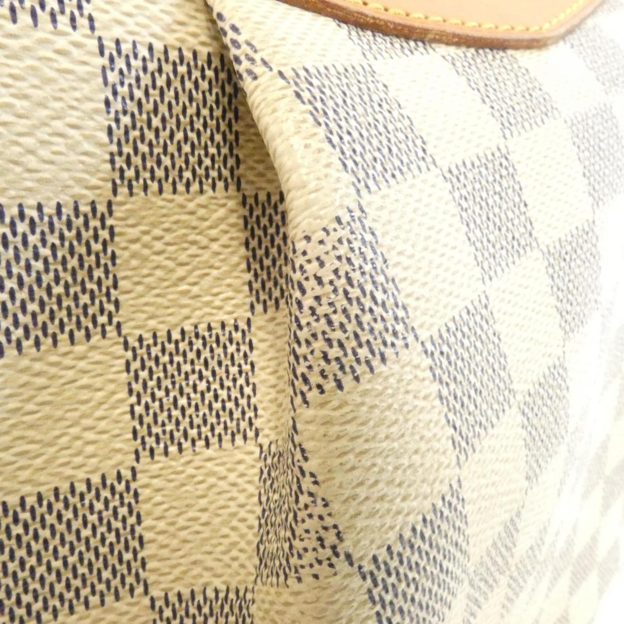 Louis Vuitton Azur White Coated Canvas Shoulder Bag (Pre-Owned)