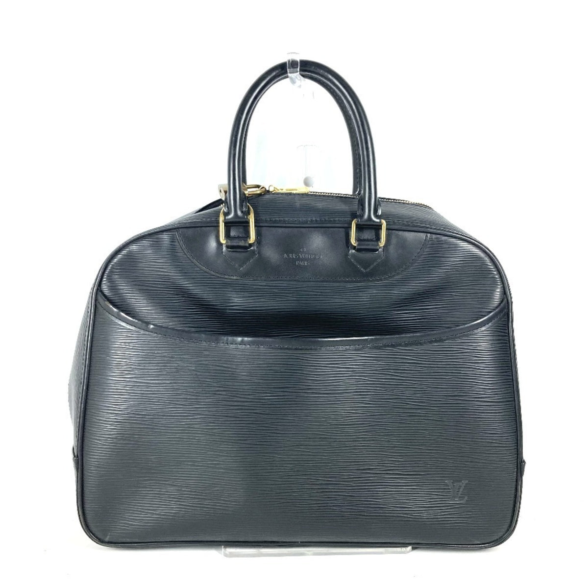 Louis Vuitton Black Noir Epi Leather Handbag Tote Bag (Pre-Owned)