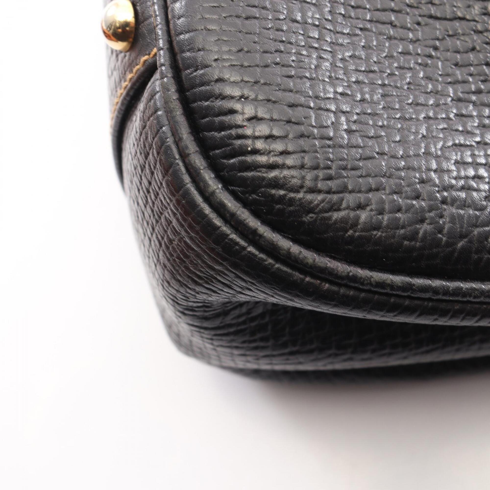 Loewe Black Leather Handbag Shoulder Bag (Pre-Owned)