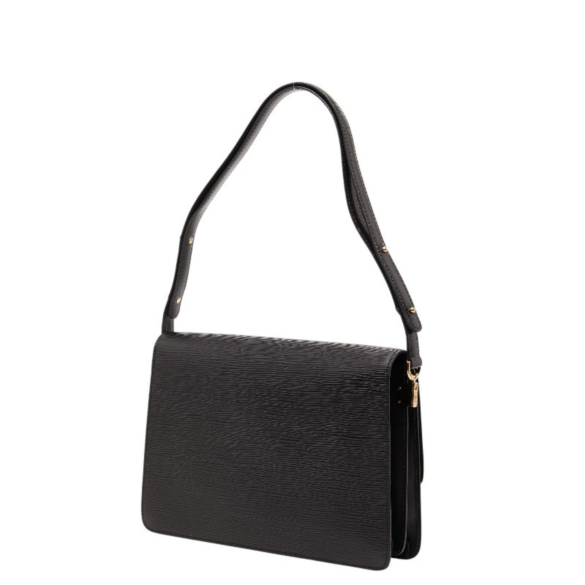 Louis Vuitton Black Noir Leather Shoulder Bag (Pre-Owned)