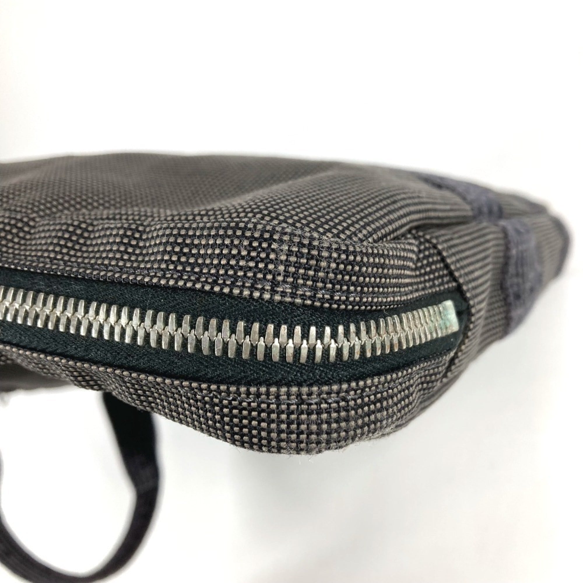 Hermes Gray Canvas Briefcase Handbag (Pre-Owned)
