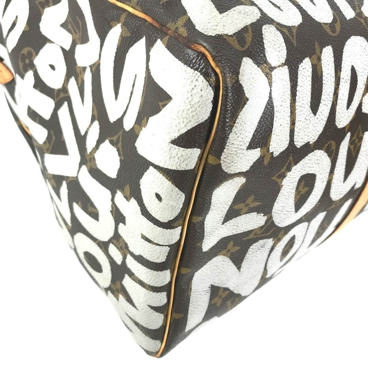 Louis Vuitton Brown Monogram White Monogram Boston Bag (Pre-Owned)