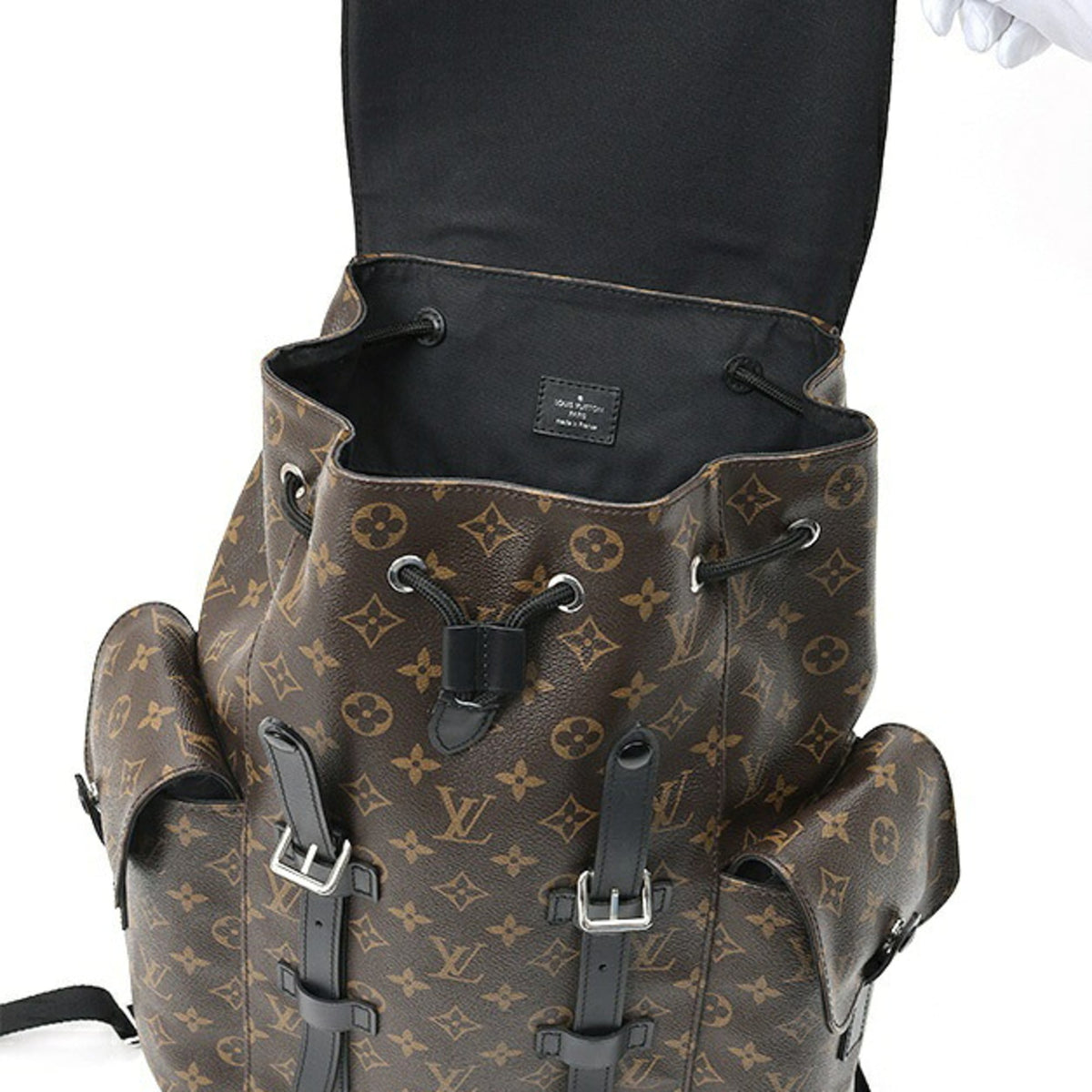Louis Vuitton Black Monogram Canvas Backpack (Pre-Owned)