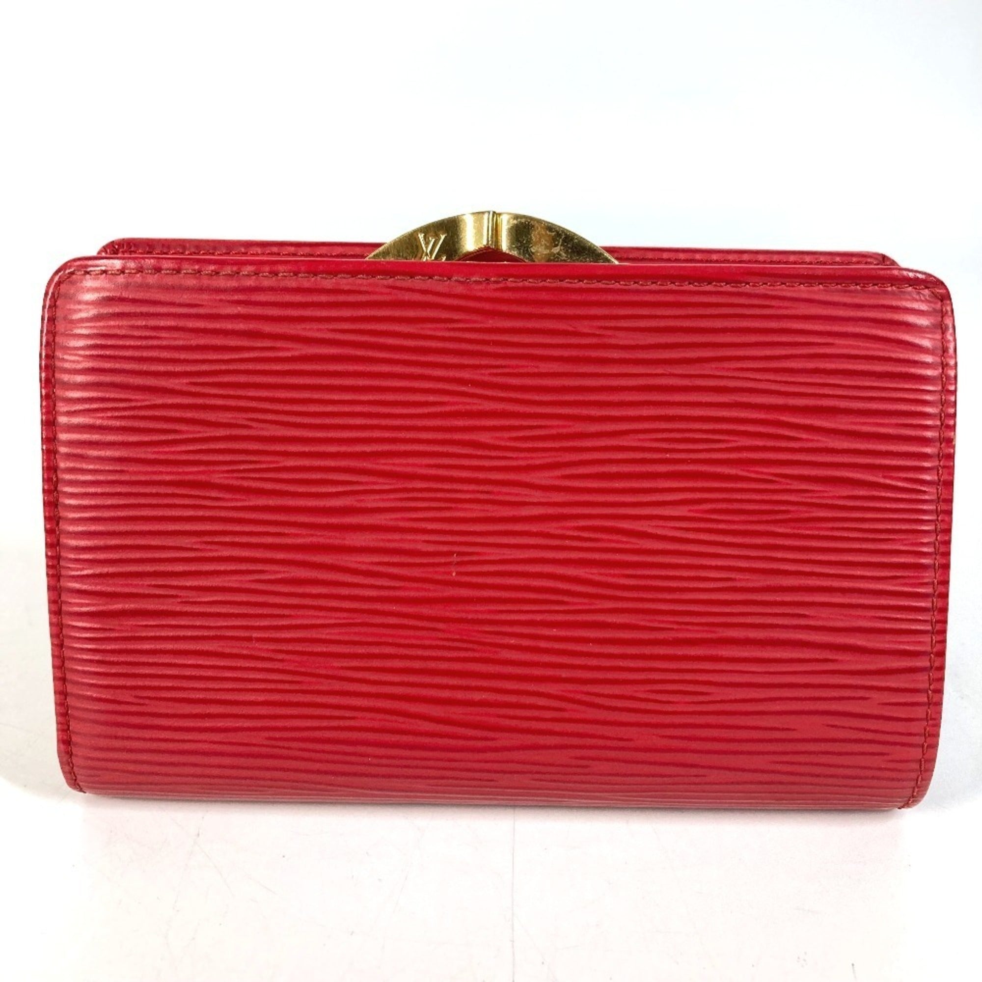 Louis Vuitton Epi Red Color Rouge Epi Leather Wallet (Bi-Fold) (Pre-Owned)