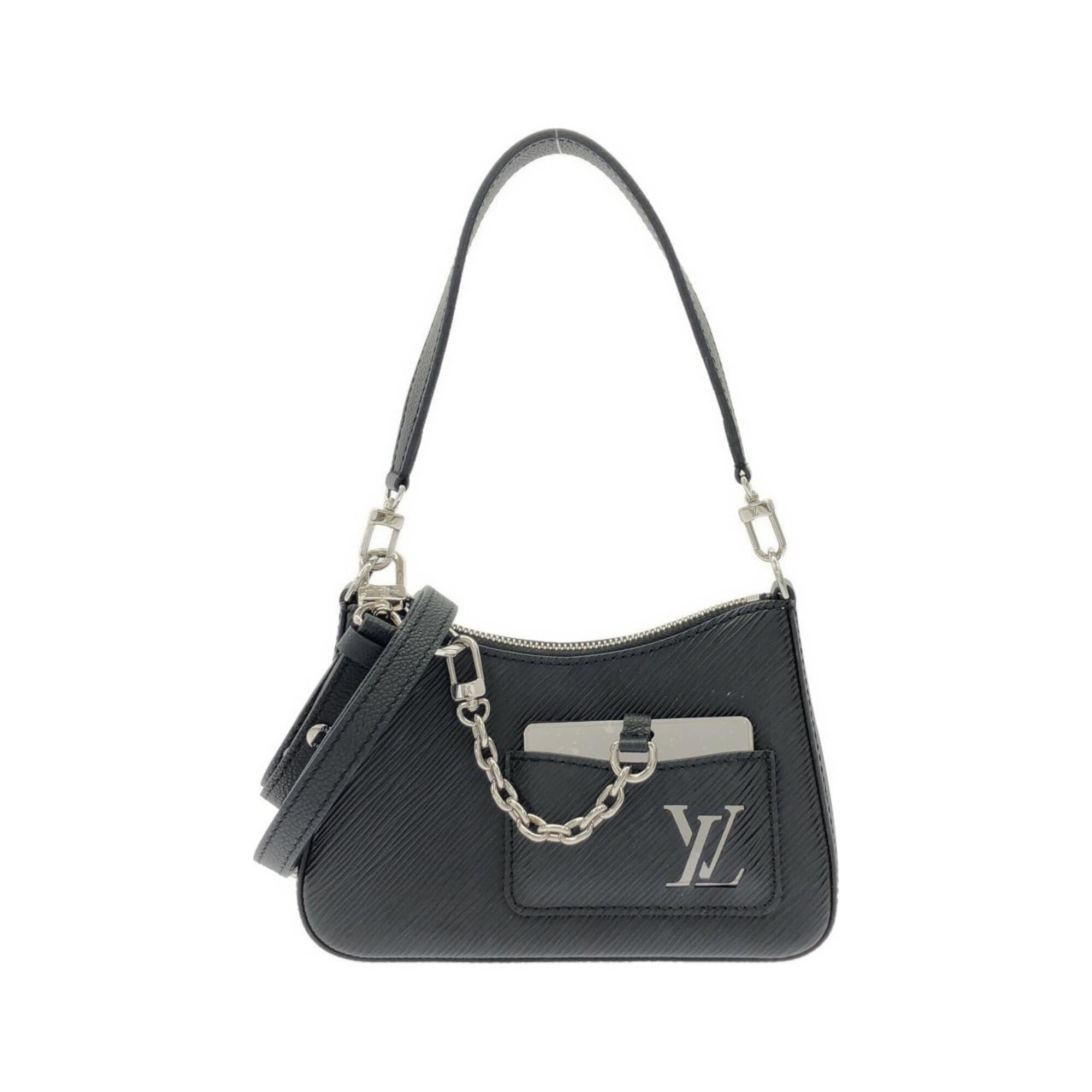 Louis Vuitton Black Leather Shoulder Bag (Pre-Owned)
