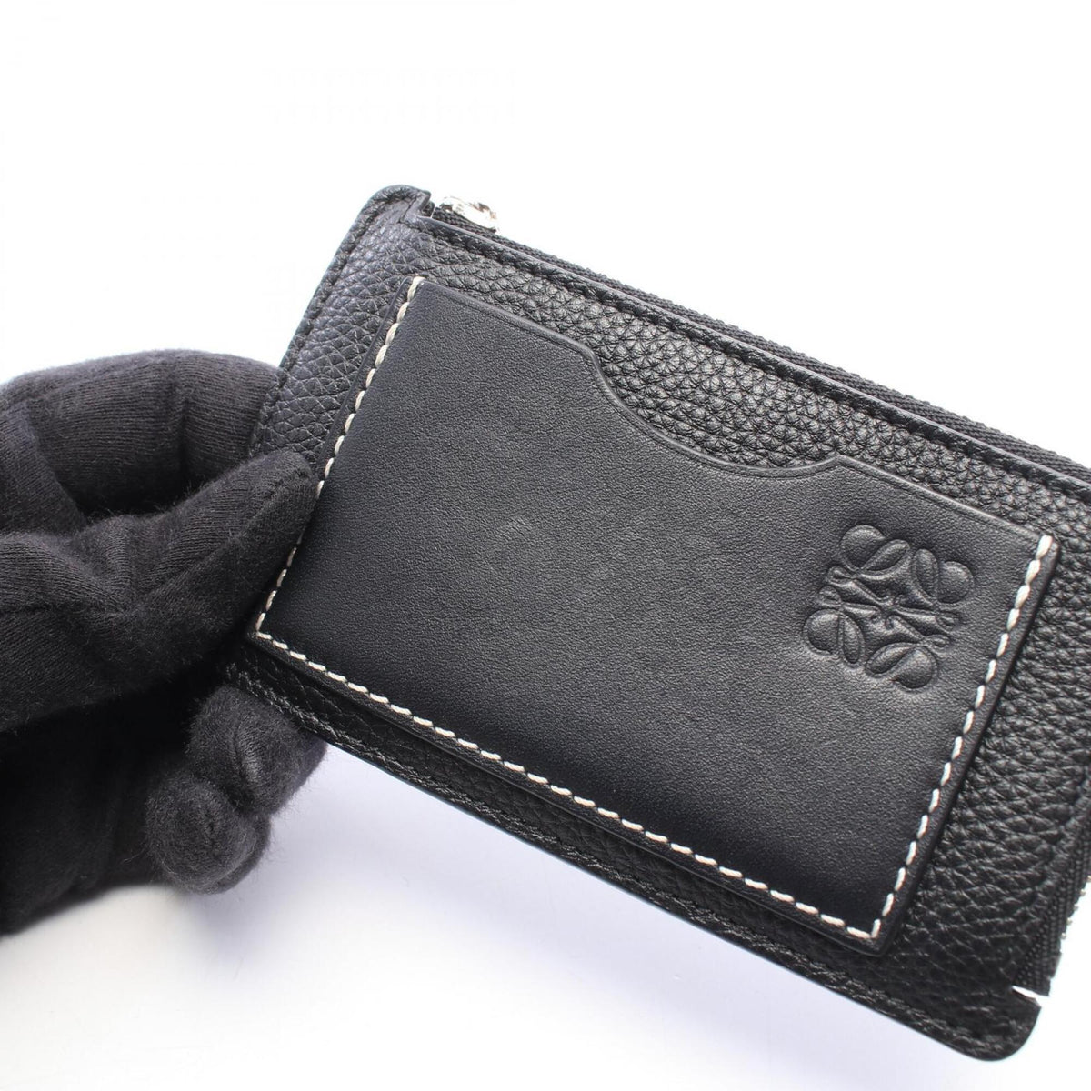 Loewe Black Leather Coin Purse/Coin Case (Pre-Owned)