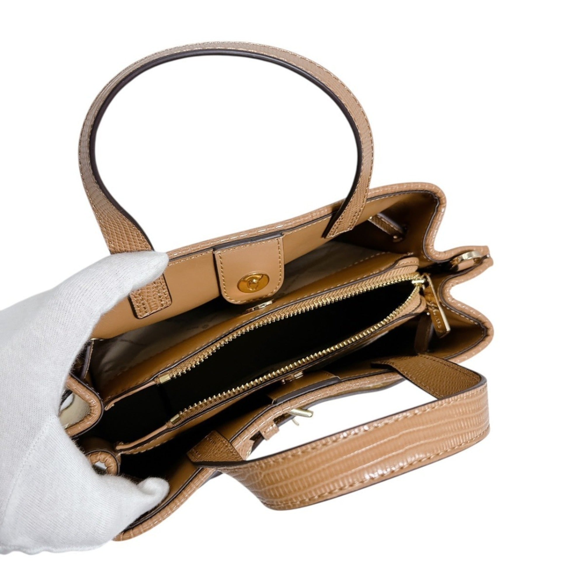 Michael Kors Brown Elastane Handbag Shoulder Bag (Pre-Owned)