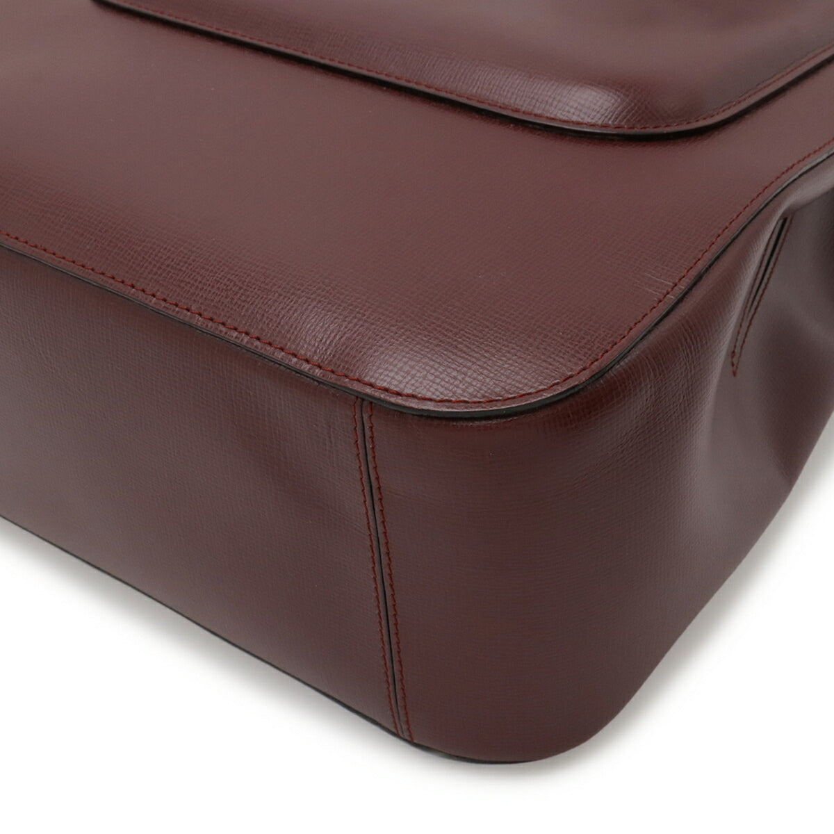 Cartier Must Bordeaux Leather Shoulder Bag Tote Bag (Pre-Owned)