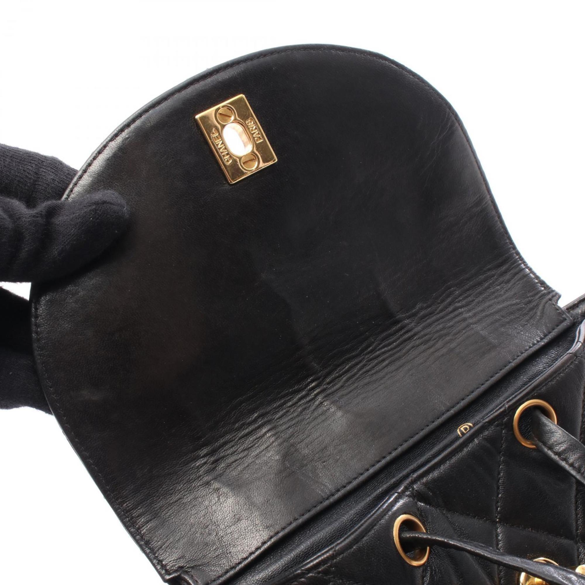 Chanel Black Leather Backpack (Pre-Owned)