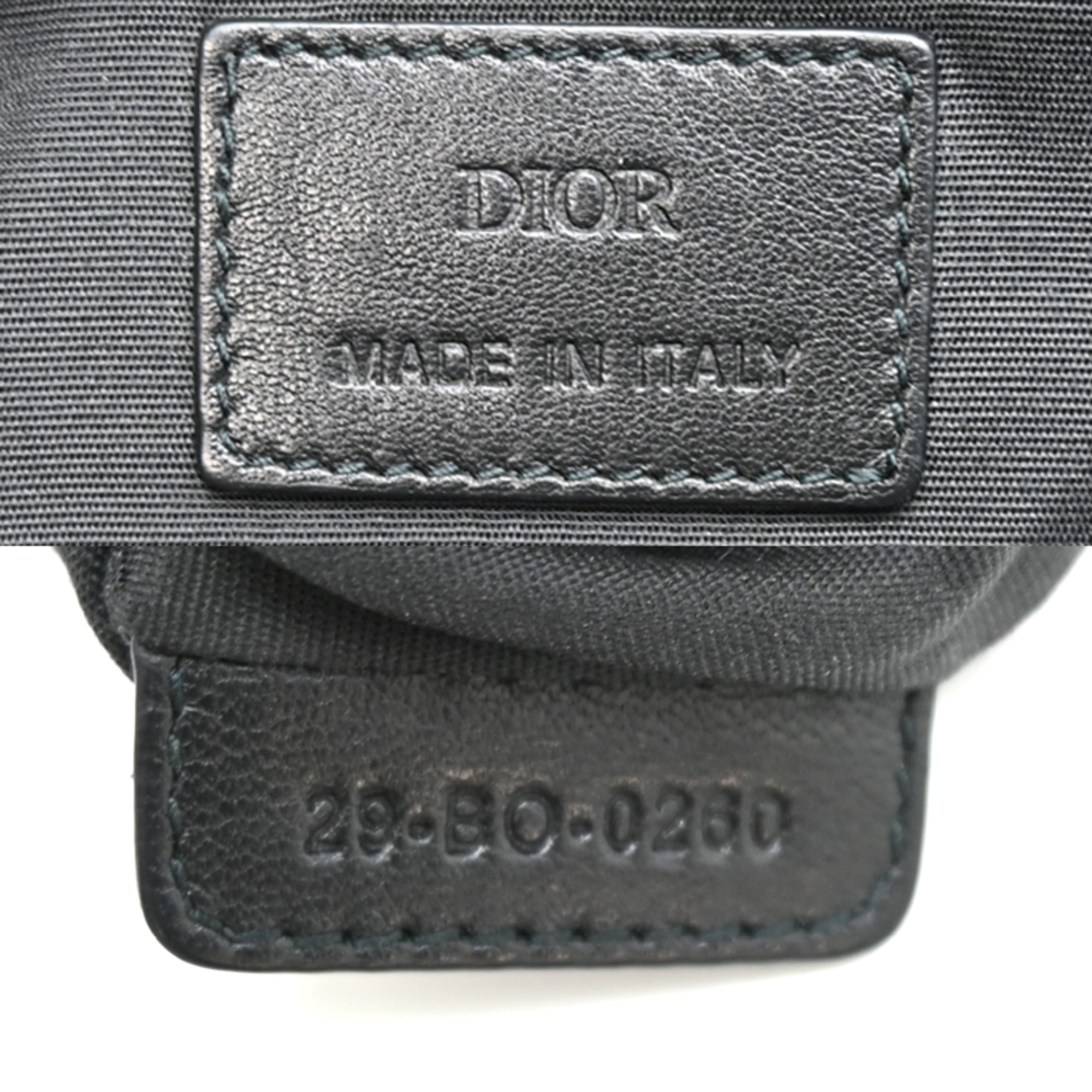 Christian Dior Black Blue Nylon Clutch Bag (Pre-Owned)
