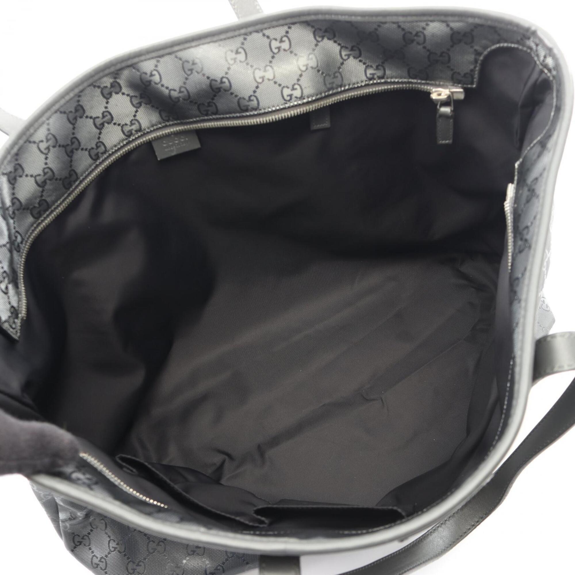 Gucci Gray Pvc Leather Handbag Tote Bag (Pre-Owned)