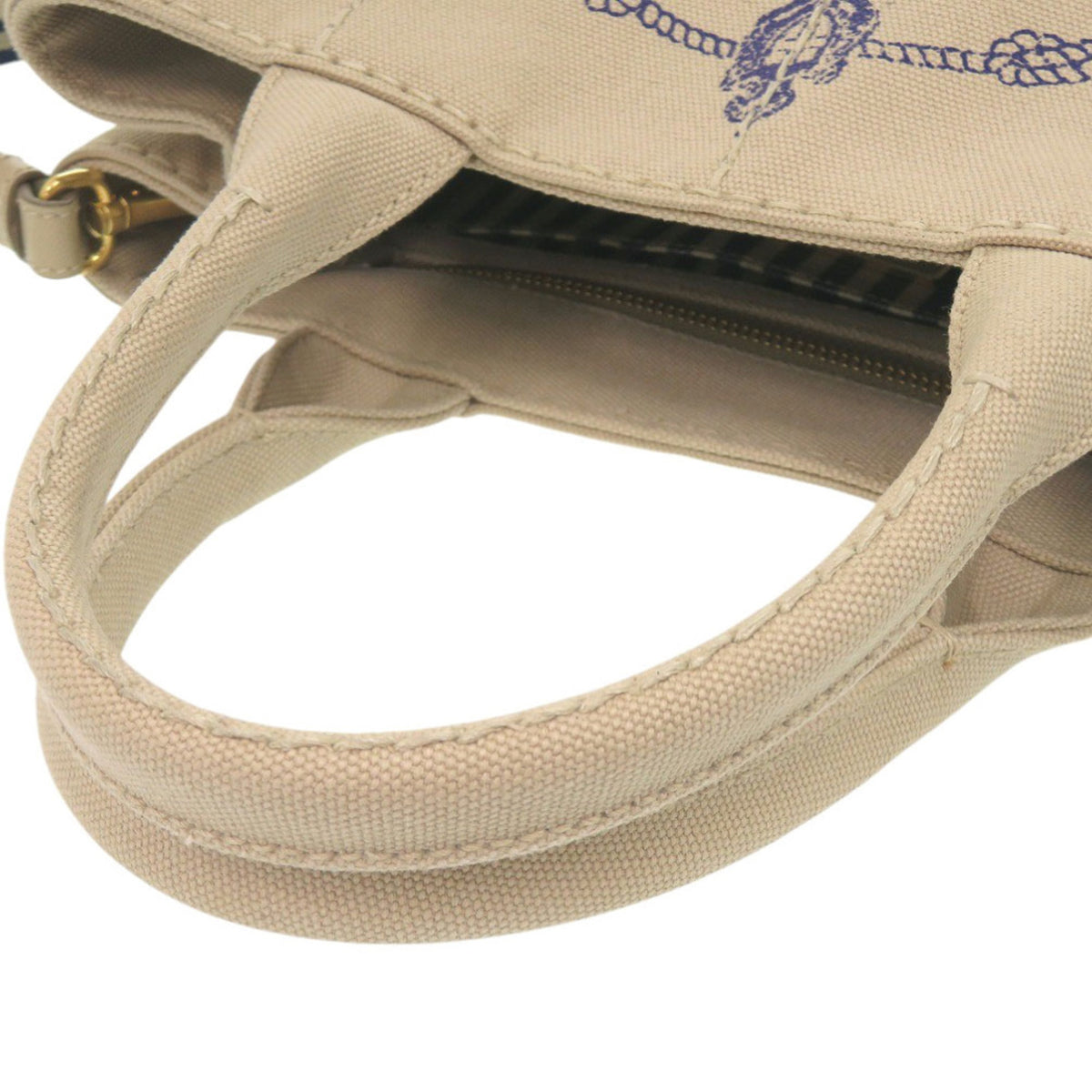 Prada Beige Canvas Tote Bag (Pre-Owned)