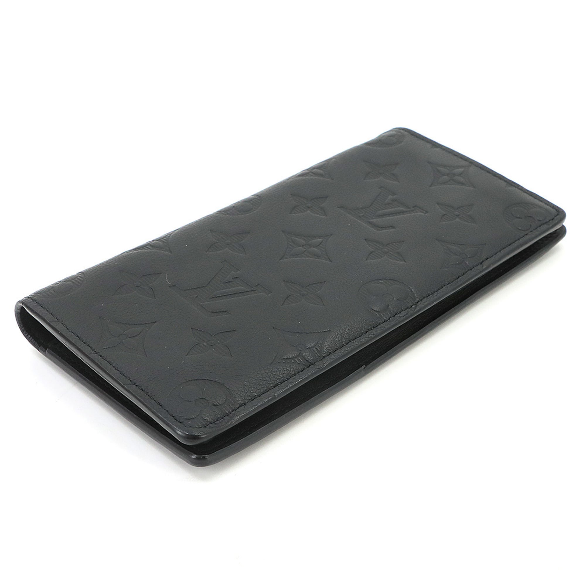 Louis Vuitton Black Monogram Shadow Long Wallet (Bi-Fold) (Pre-Owned)
