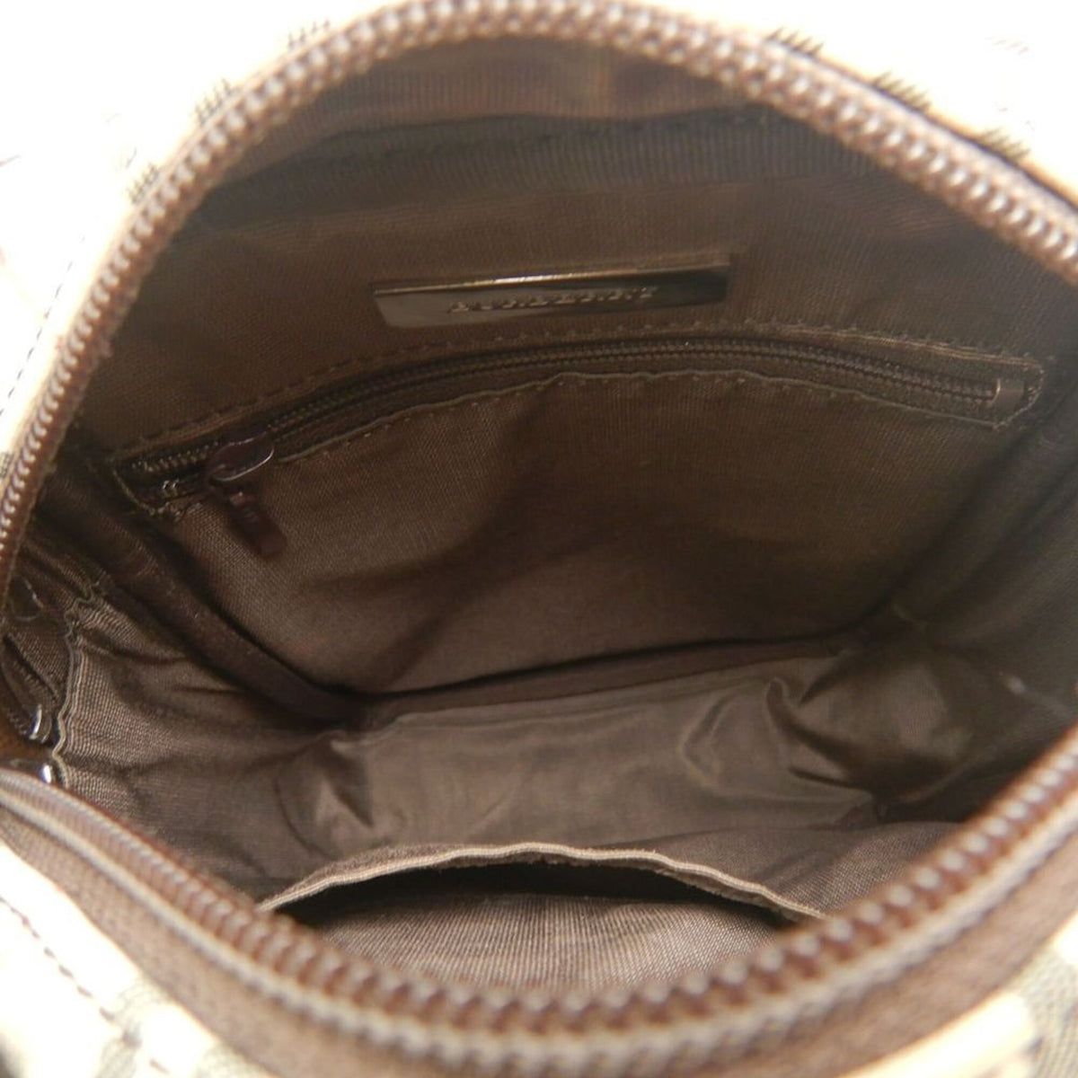 Burberry Brown Canvas Leather Shoulder Bag (Pre-Owned)