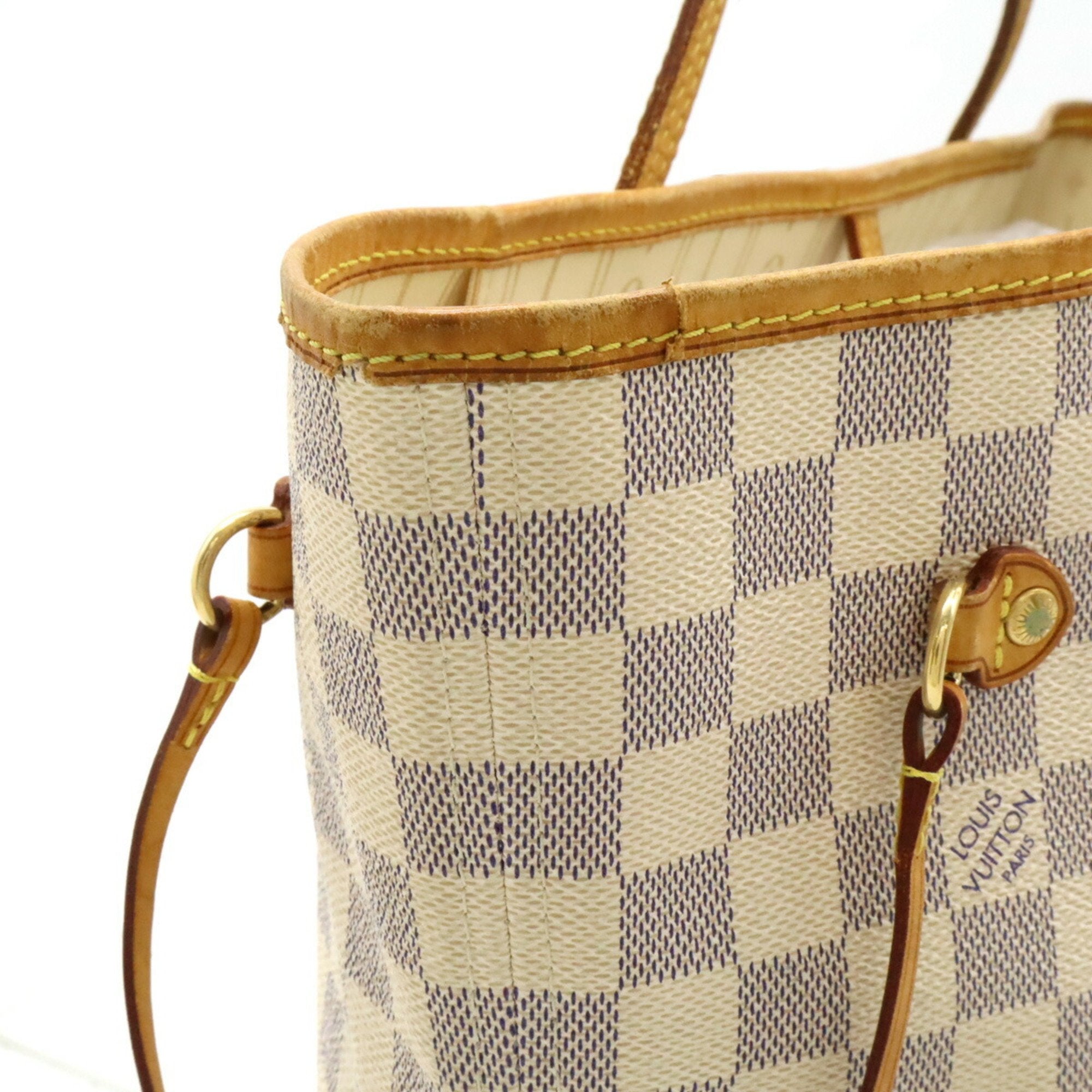 Louis Vuitton Damier Azur Ivory Damier Azur Shoulder Bag Tote Bag (Pre-Owned)
