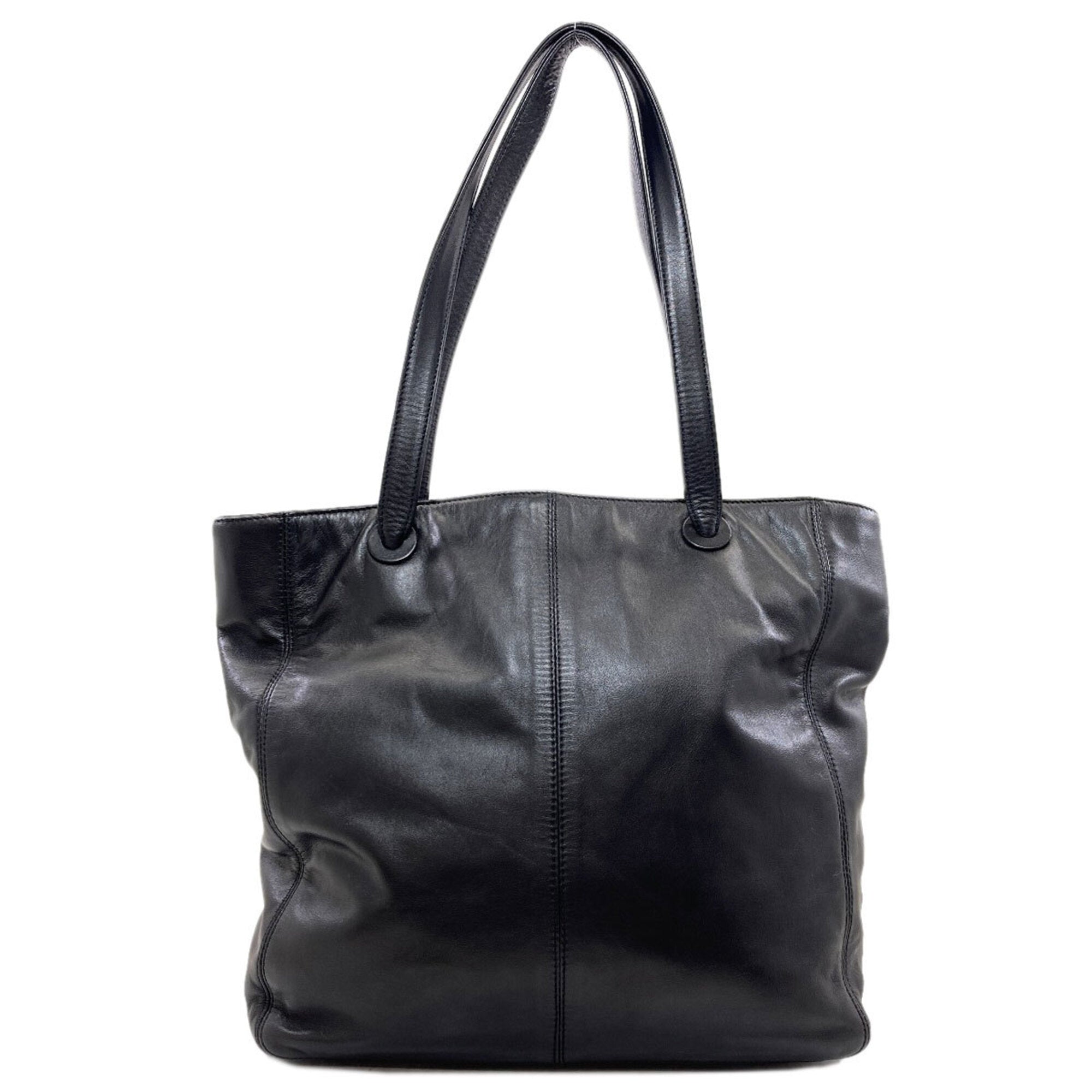 Chanel Black Leather Tote Bag (Pre-Owned)