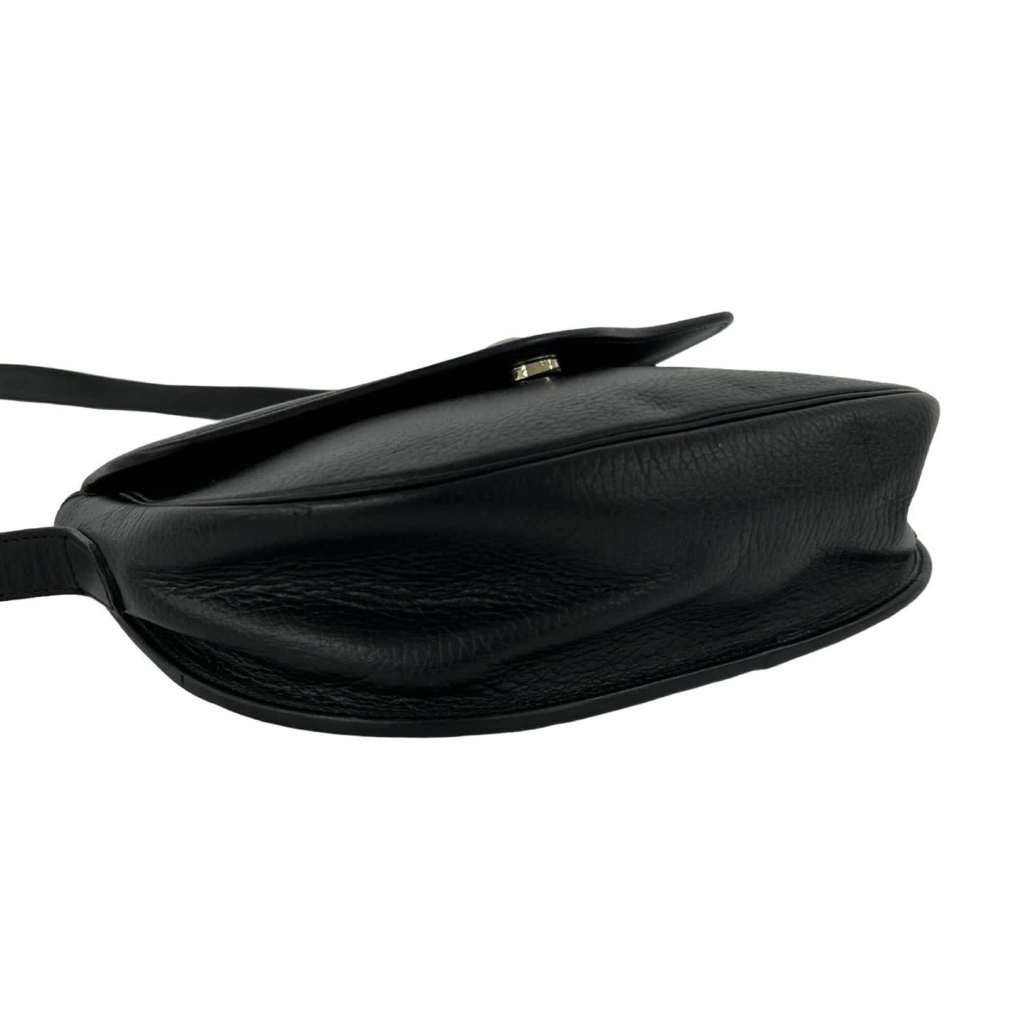 Christian Dior Black Leather Pochette Shoulder Bag (Pre-Owned)