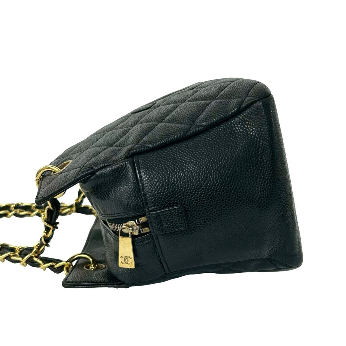 Chanel Black Grained Calfskin Shoulder Bag Tote Bag (Pre-Owned)