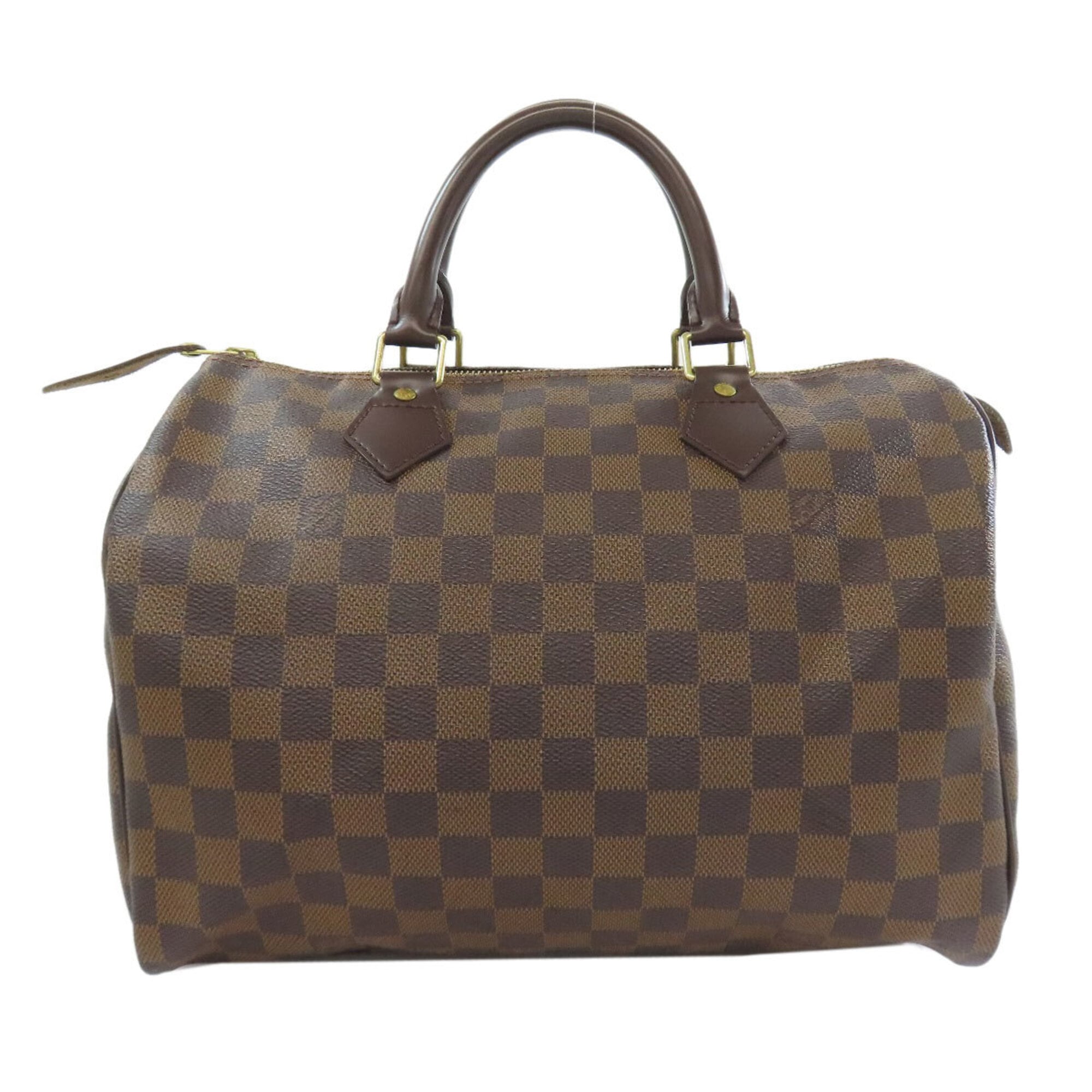 Louis Vuitton Brown Damier Canvas Ebene Damier Canvas Boston Bag (Pre-Owned)