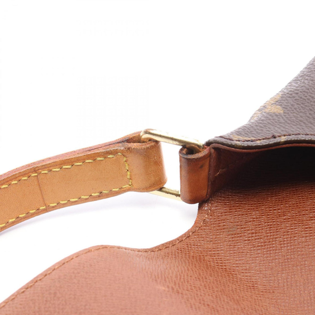 Louis Vuitton Brown Coated Canvas Leather Handbag Shoulder Bag (Pre-Owned)