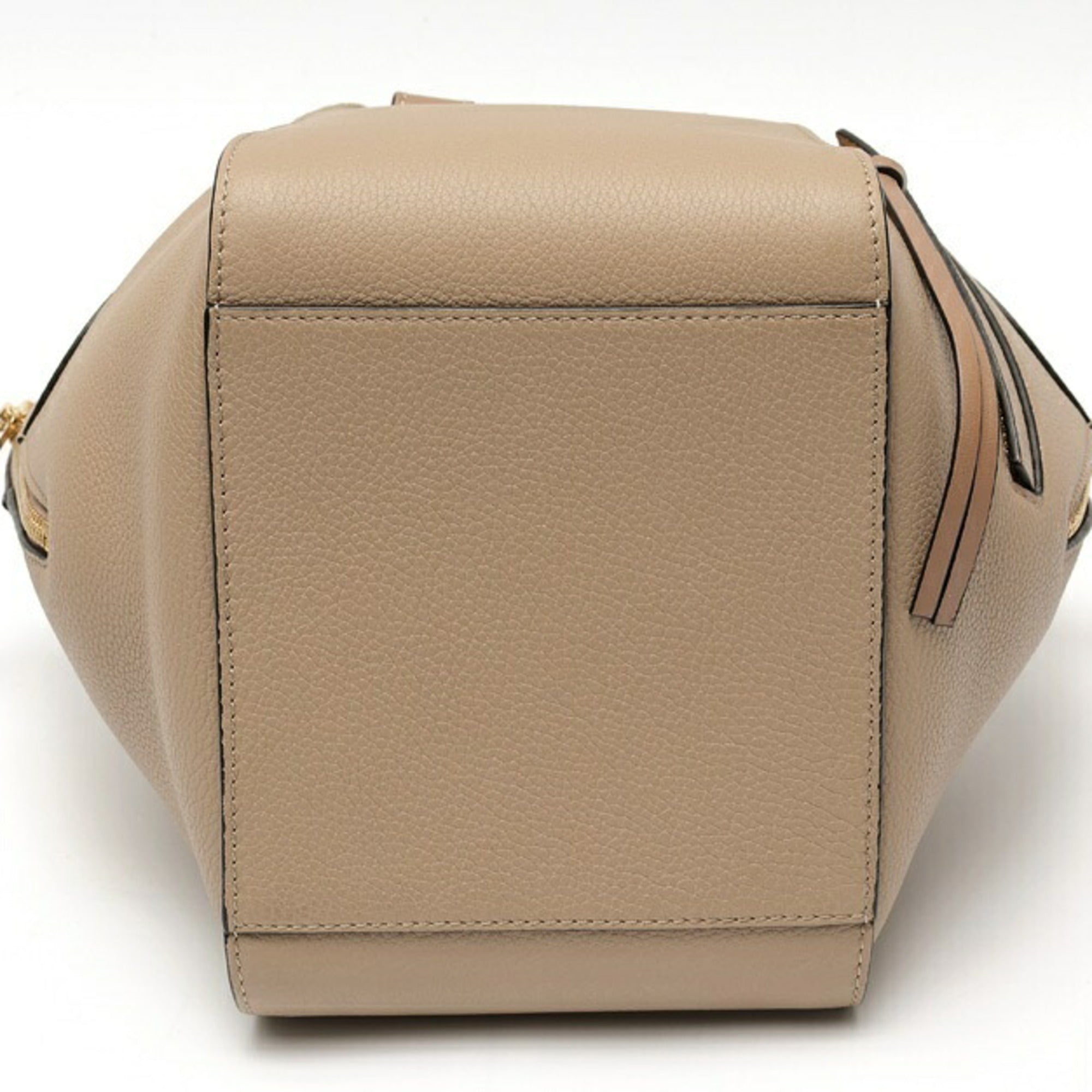 Loewe Grayish Sand Leather Handbag Shoulder Bag (Pre-Owned)