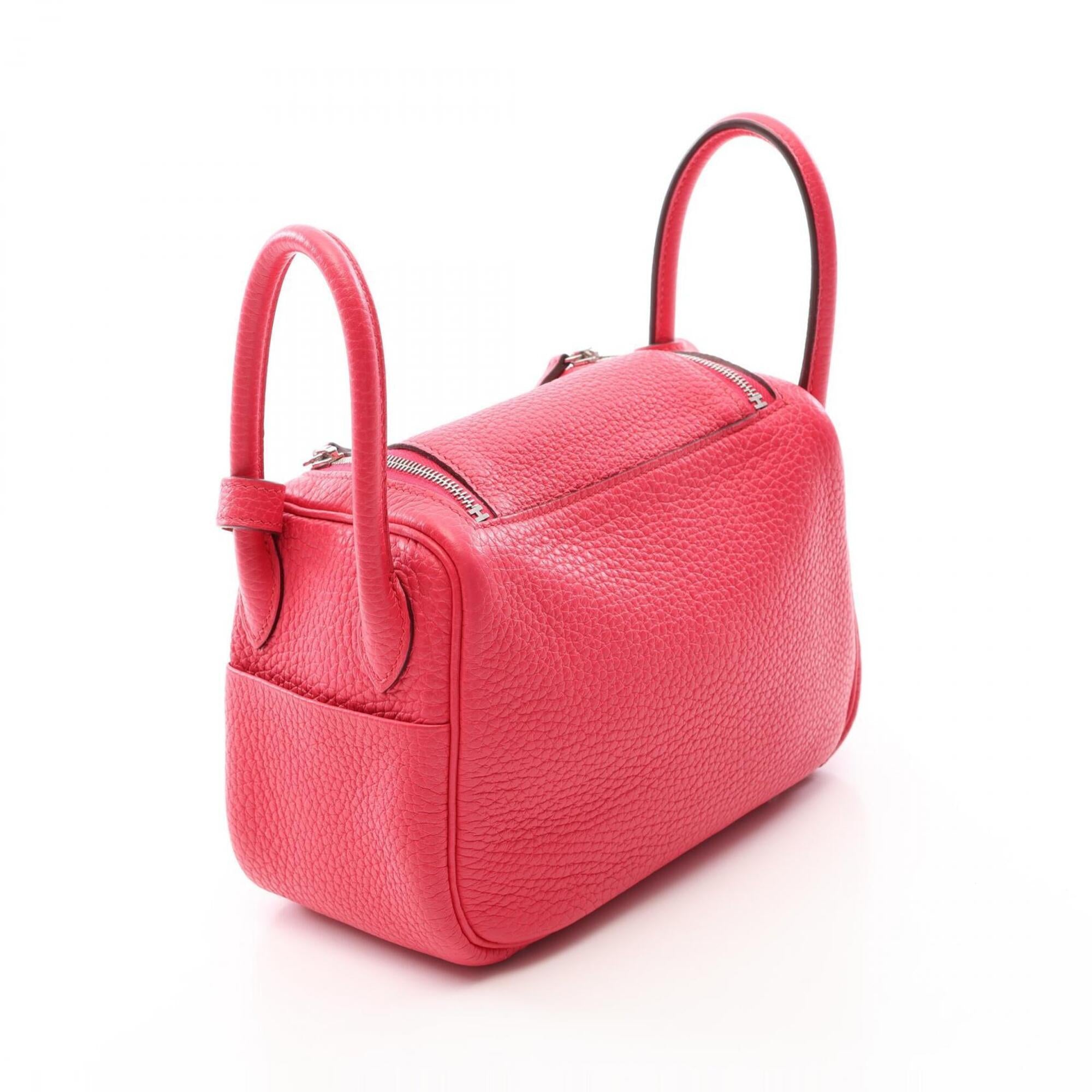 Hermes Pink Taurillon Clemence Leather Handbag Shoulder Bag (Pre-Owned)