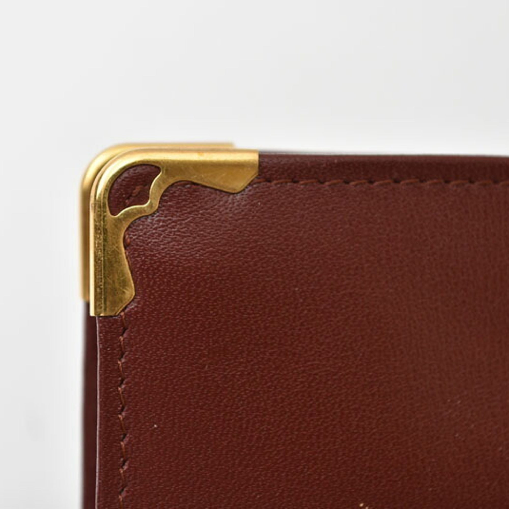 Cartier Bordeaux Leather Pouch (Pre-Owned)