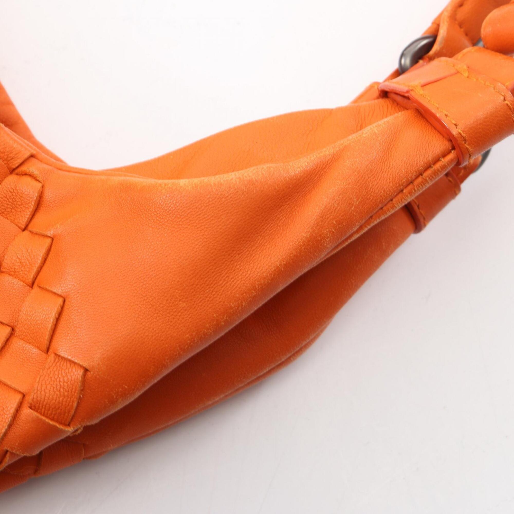 Bottega Veneta Orange Leather Shoulder Bag (Pre-Owned)