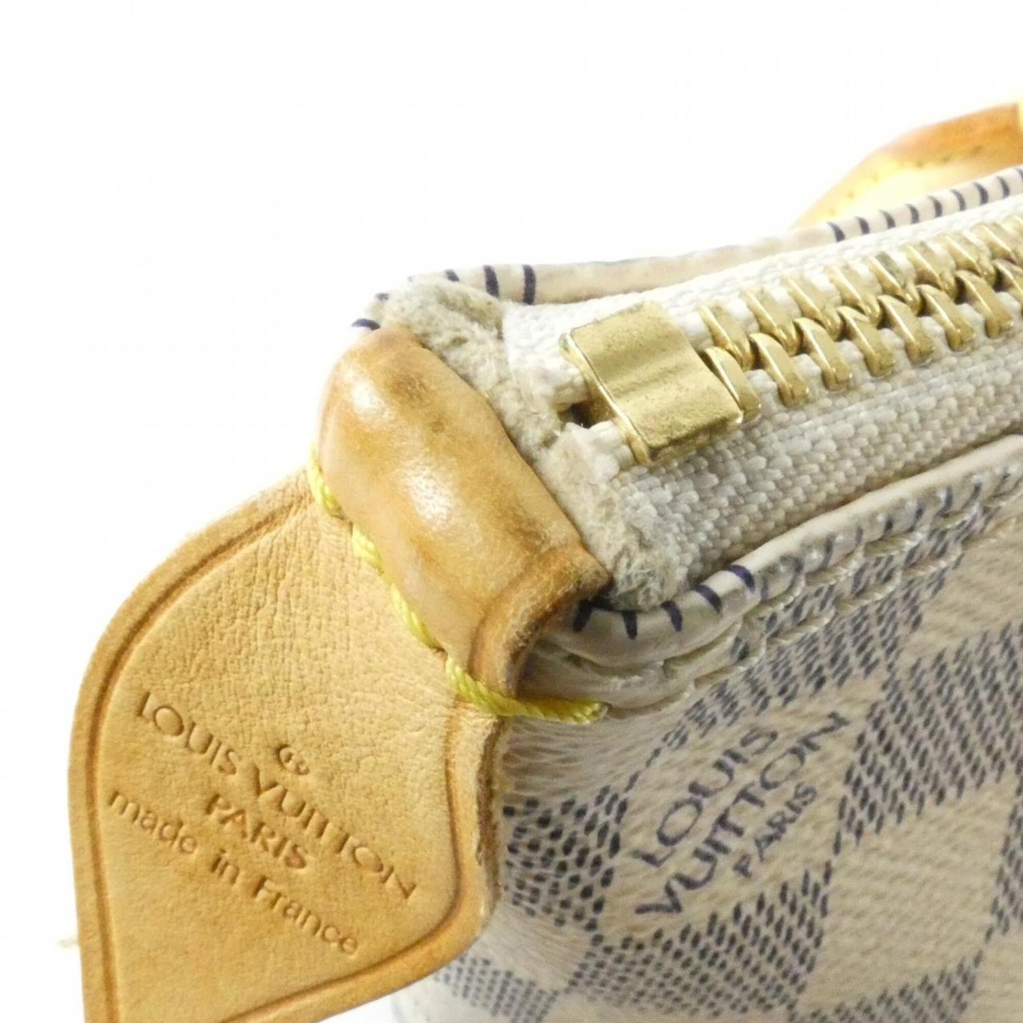 Louis Vuitton Azur White Coated Canvas Handbag (Pre-Owned)