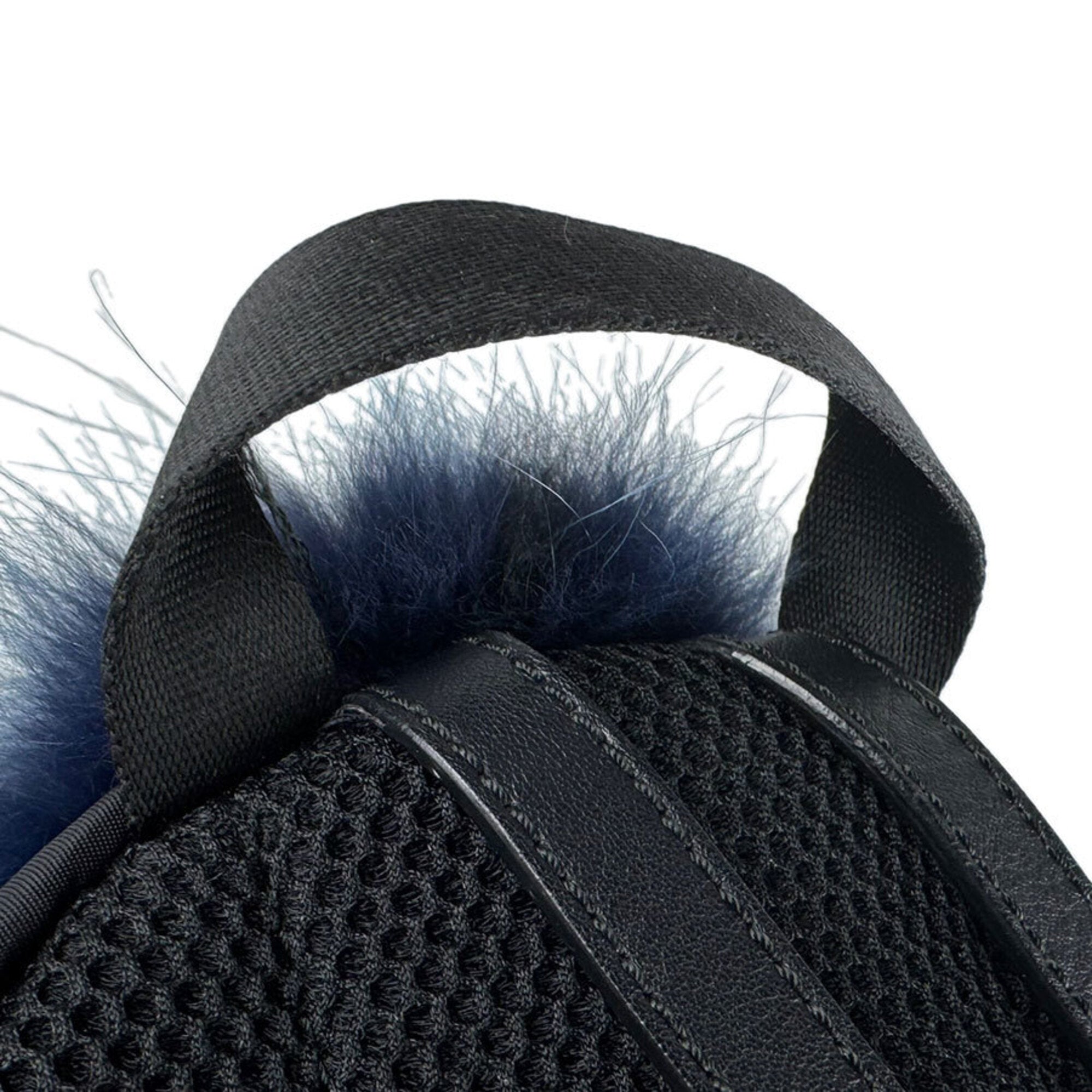 Fendi Black Nylon Fur Backpack (Pre-Owned)