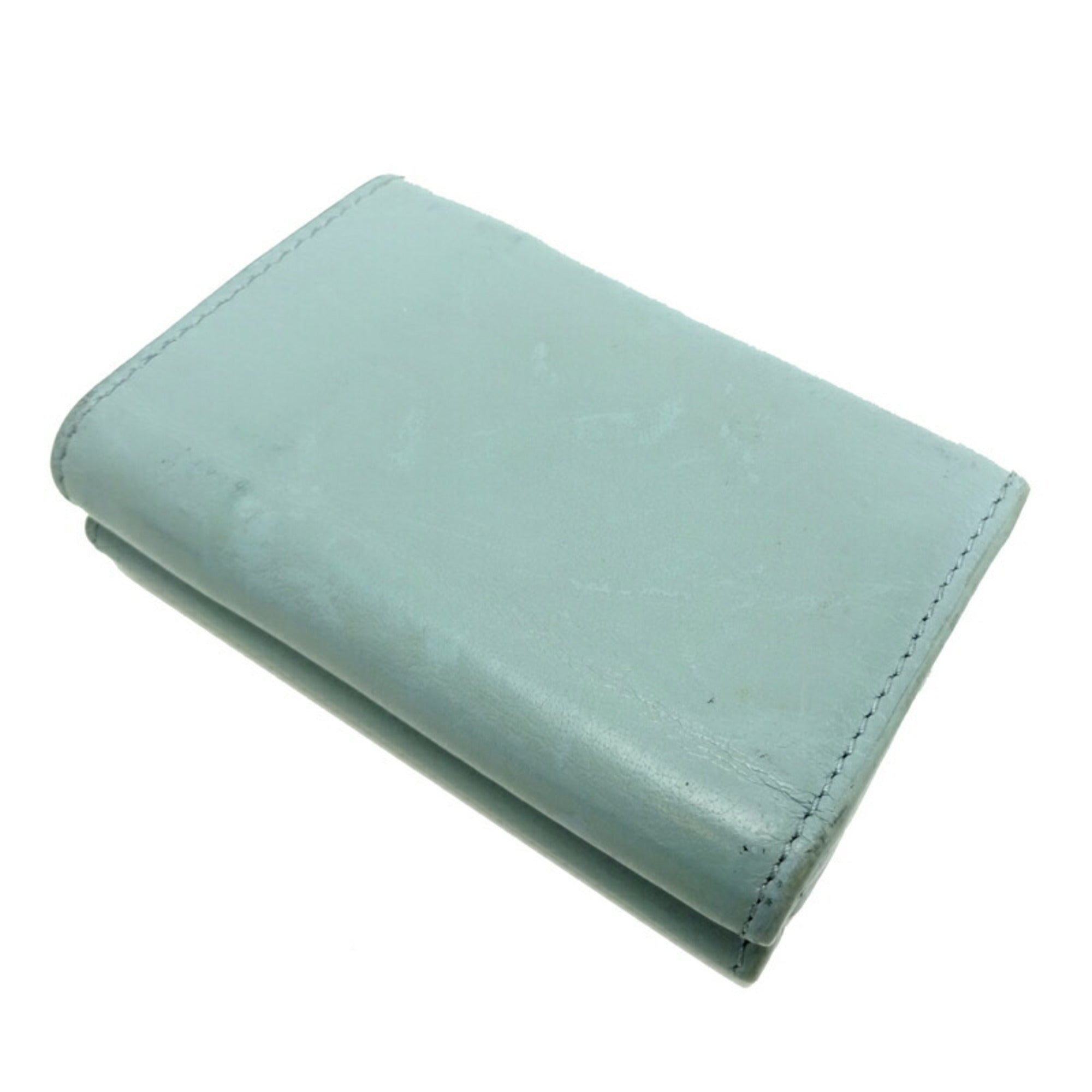Balenciaga Light Blue Leather Wallet (Tri-Fold) (Pre-Owned)