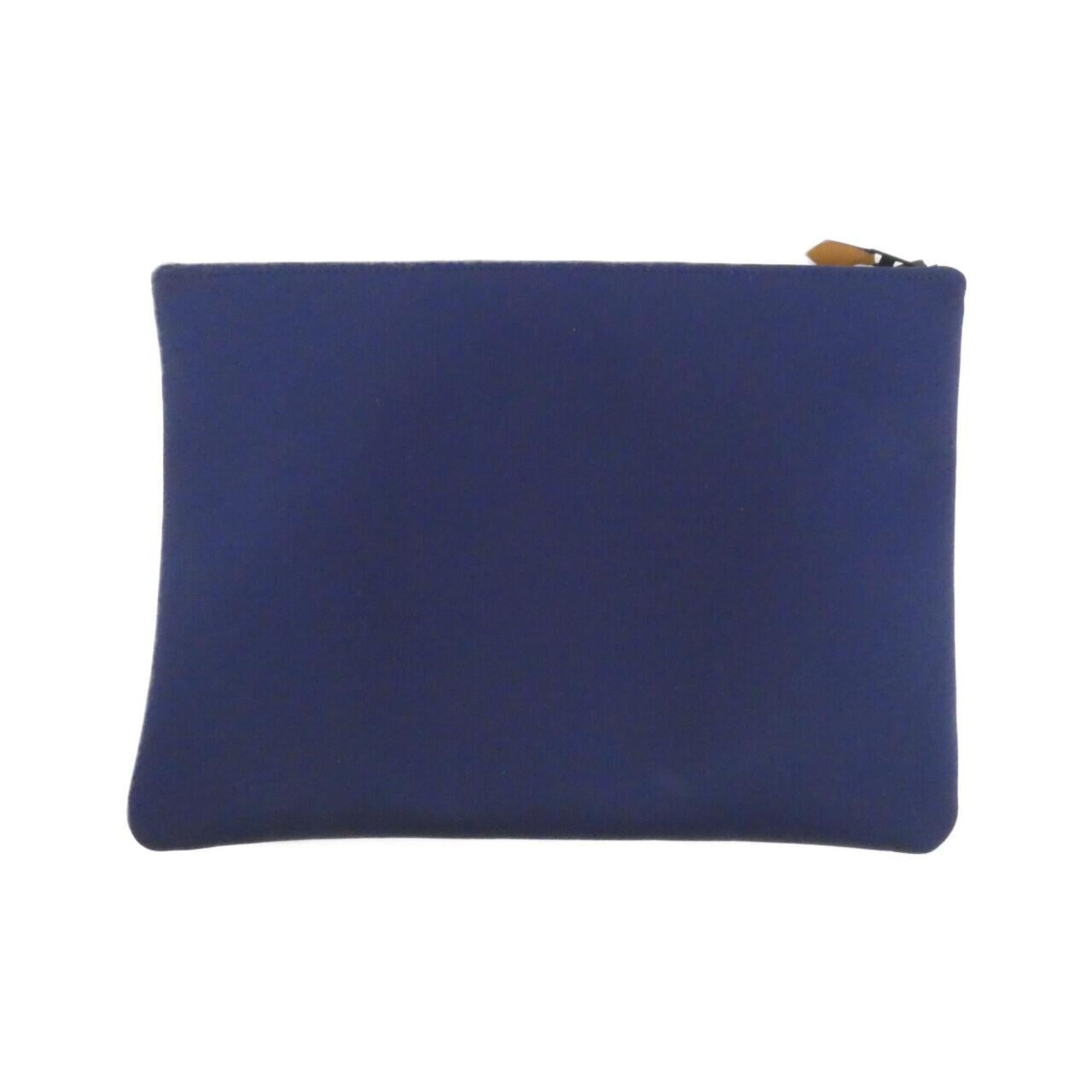 Hermes Black Blue Polyamide Handbag Pouch (Pre-Owned)