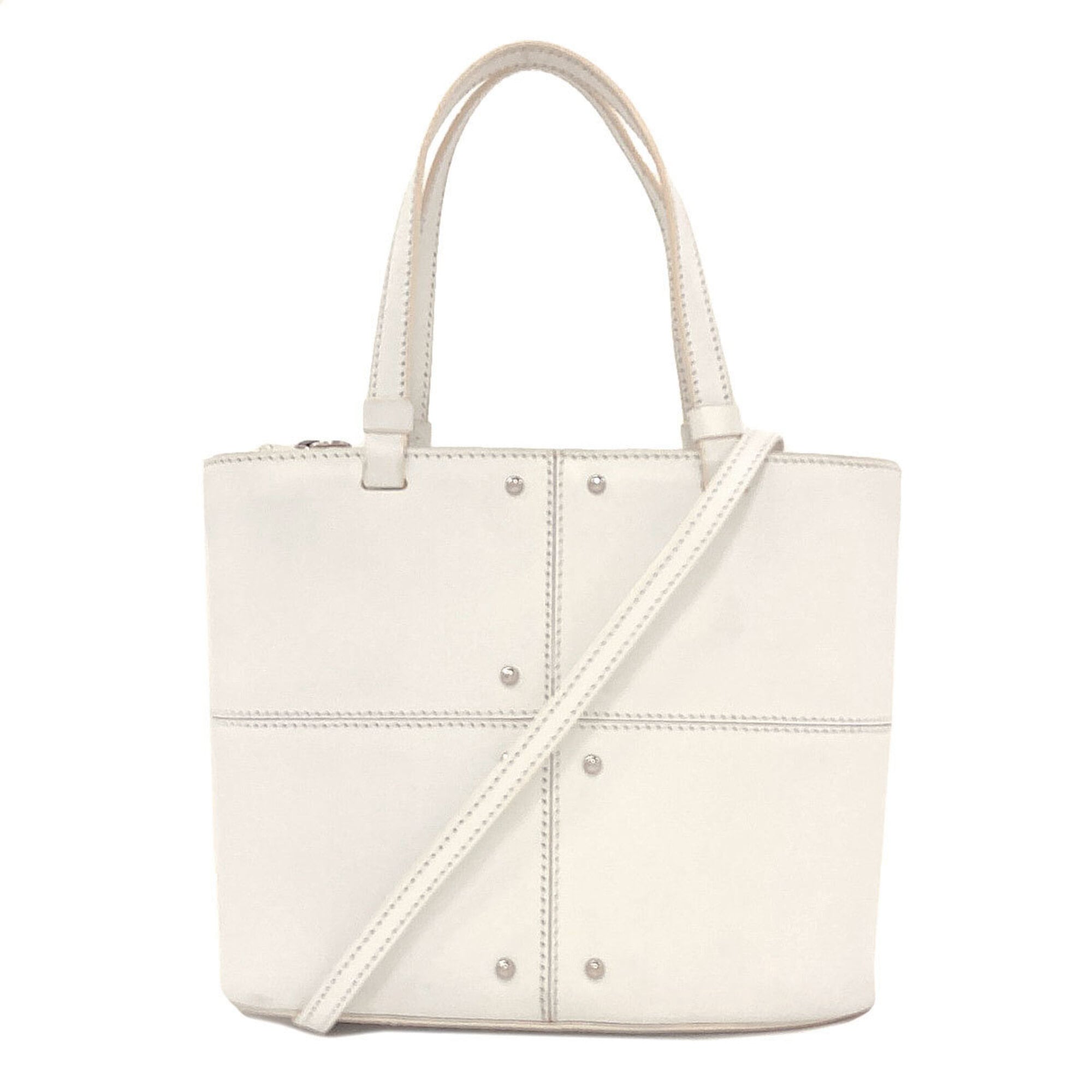 Tod's White Leather Handbag (Pre-Owned)