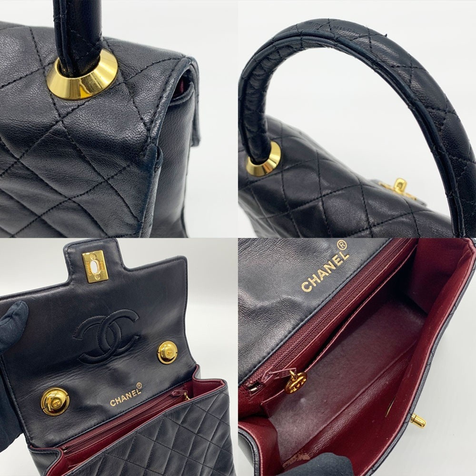 Chanel Black Leather Handbag (Pre-Owned)