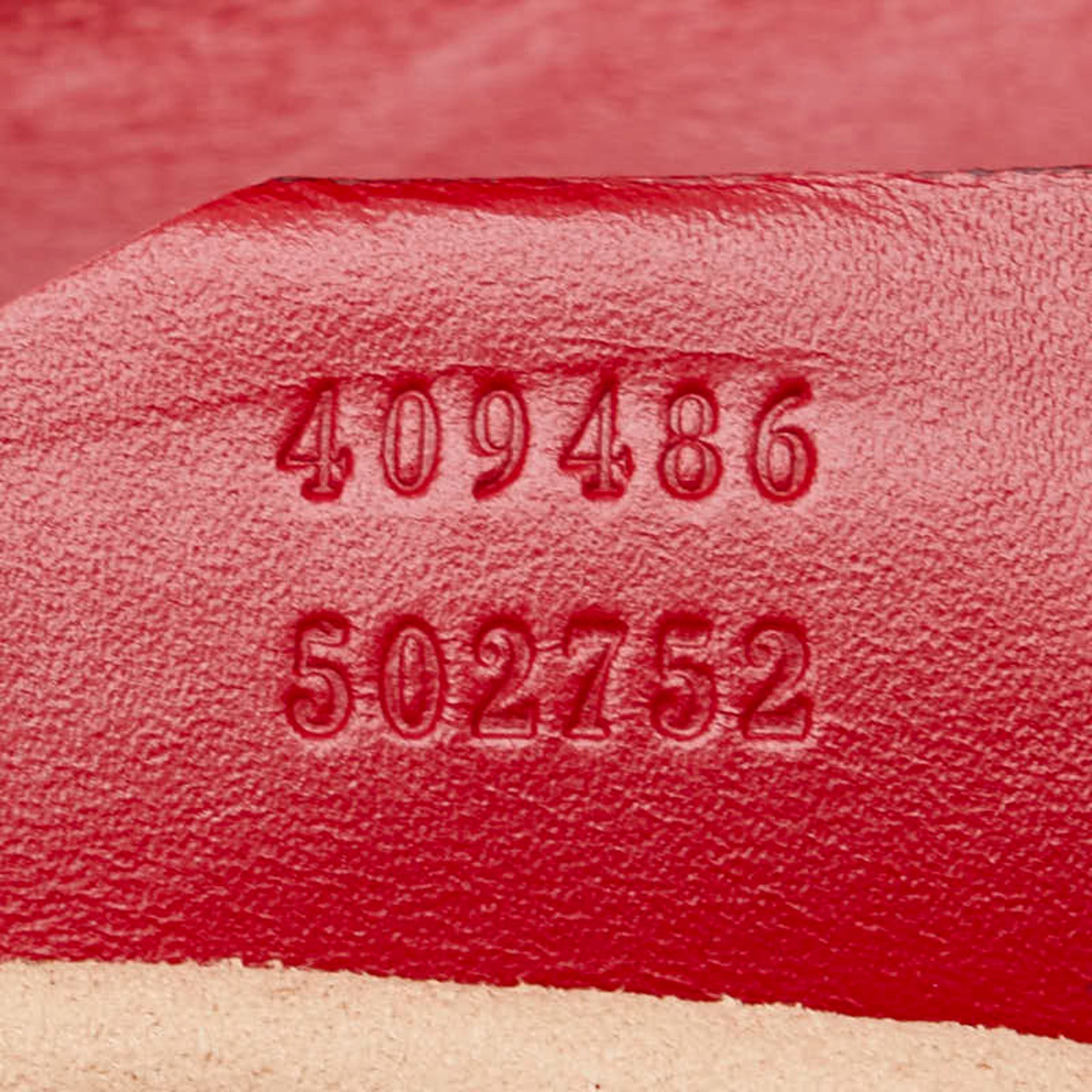 Gucci Padlock Red Color Leather Shoulder Bag (Pre-Owned)