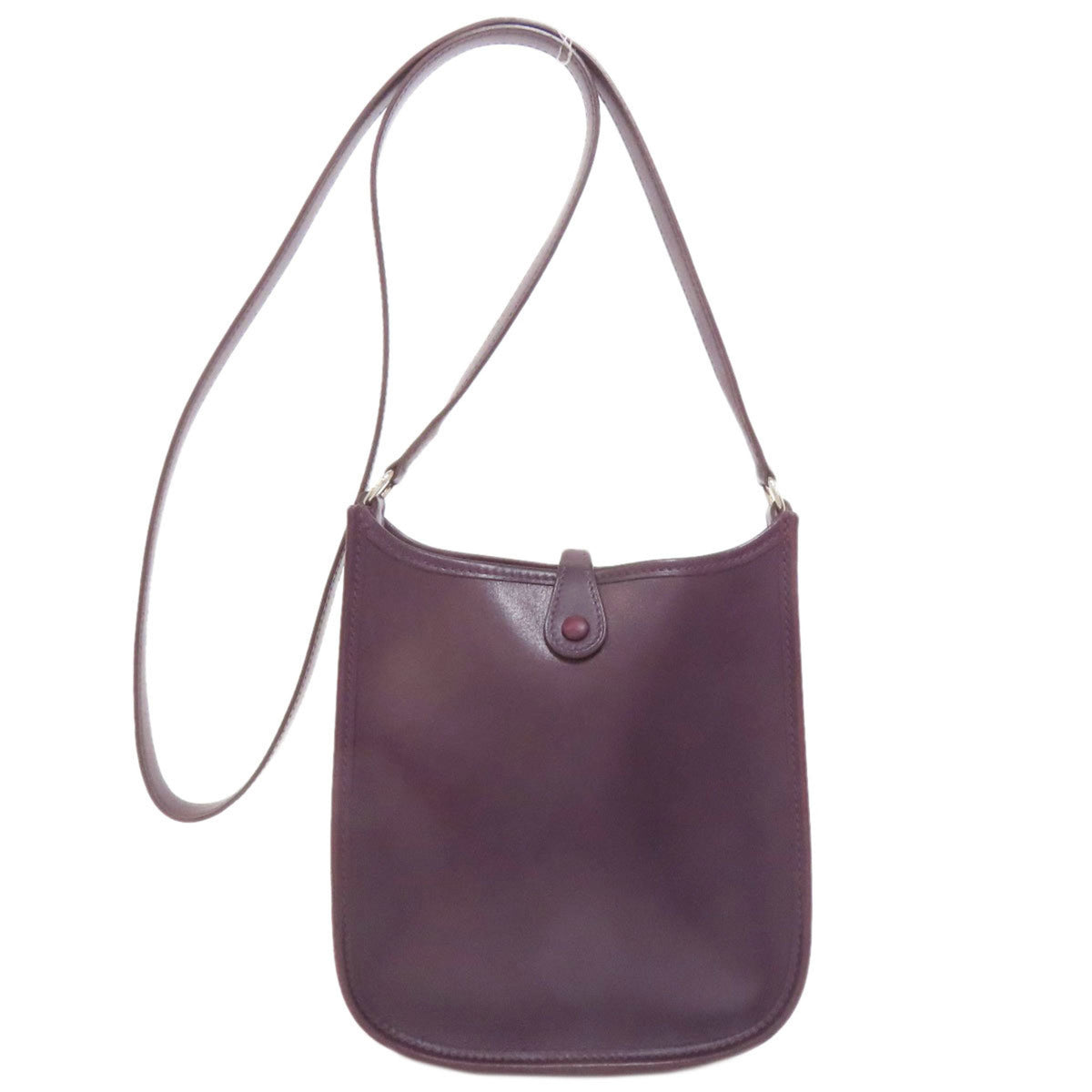 Hermes Evelyne Purple Leather Shoulder Bag (Pre-Owned)
