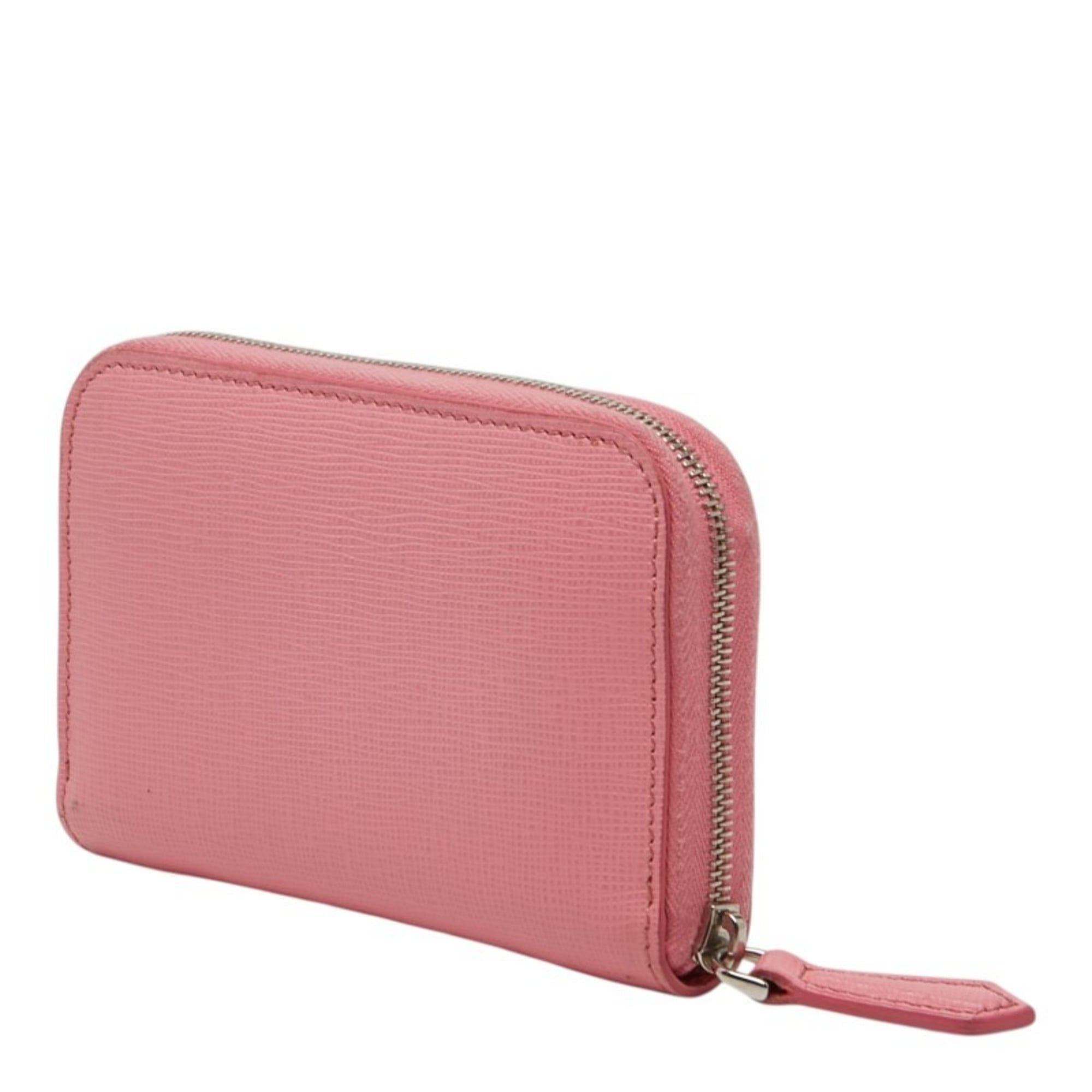 Fendi Black Pink Leather Coin Purse/Coin Case (Pre-Owned)