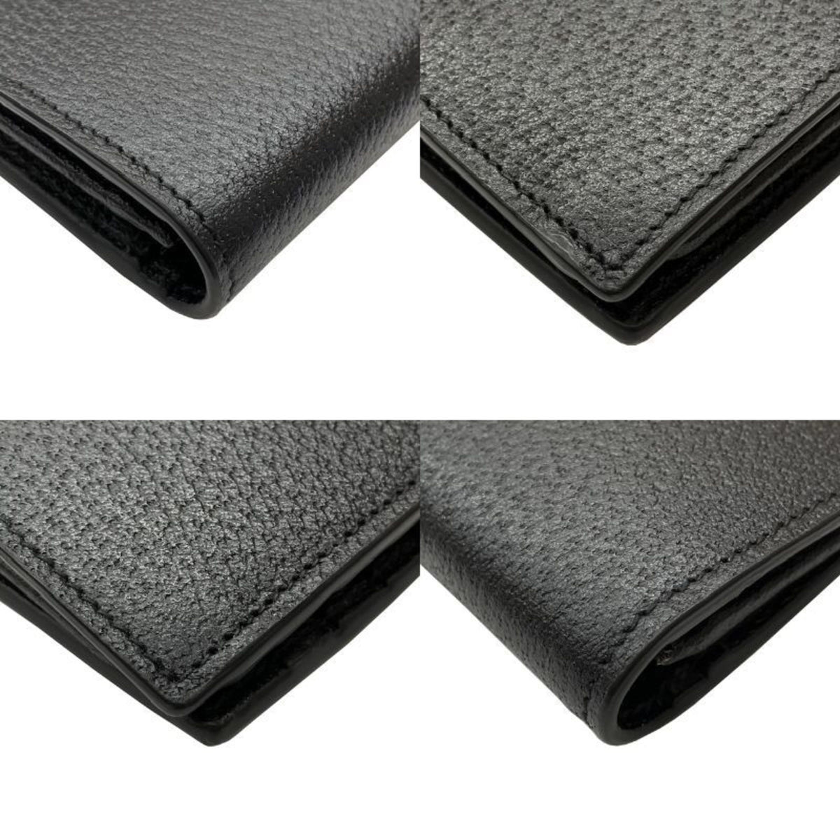 Gucci Black Leather Long Wallet (Bi-Fold) (Pre-Owned)