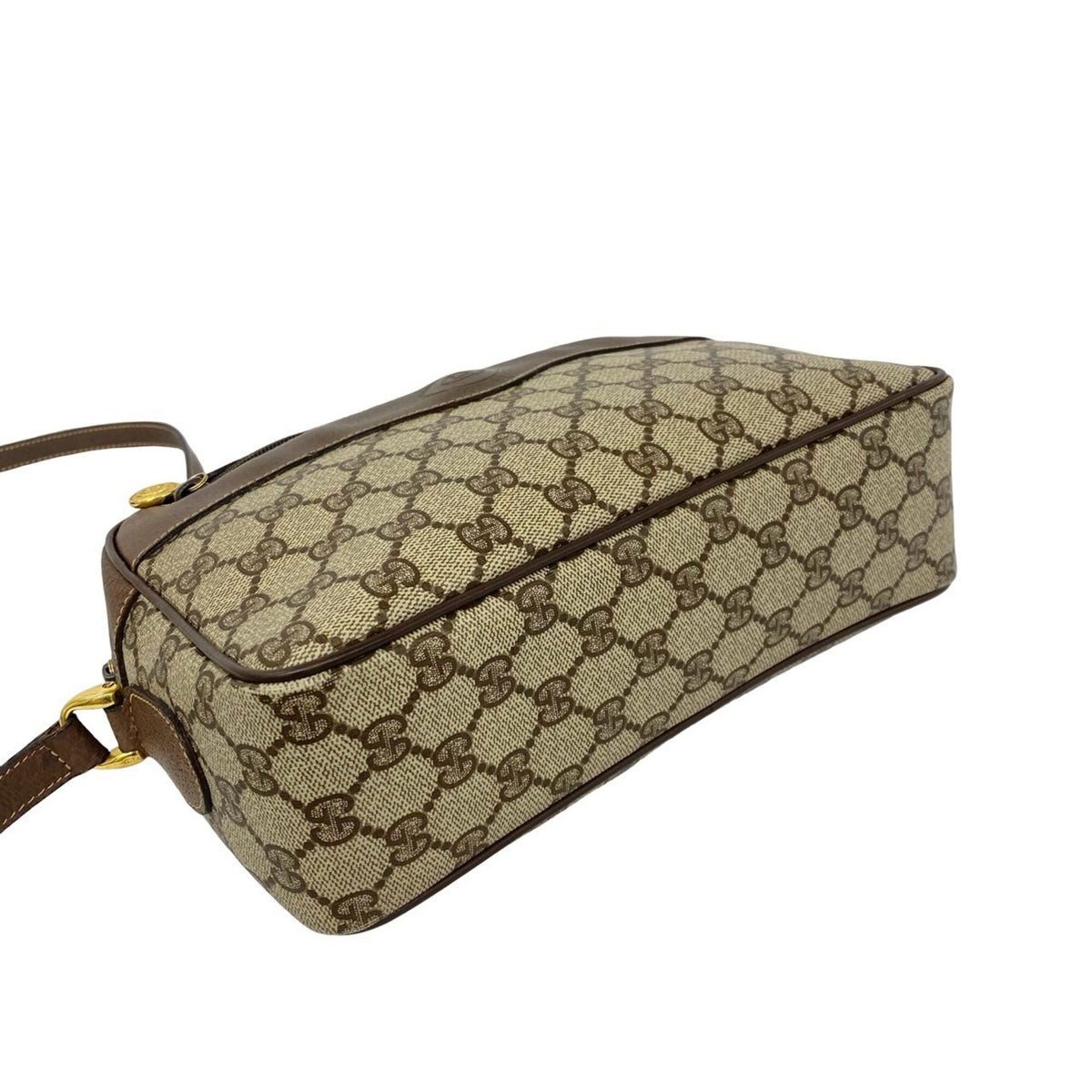 Gucci Brown Leather Pvc Pochette Shoulder Bag (Pre-Owned)