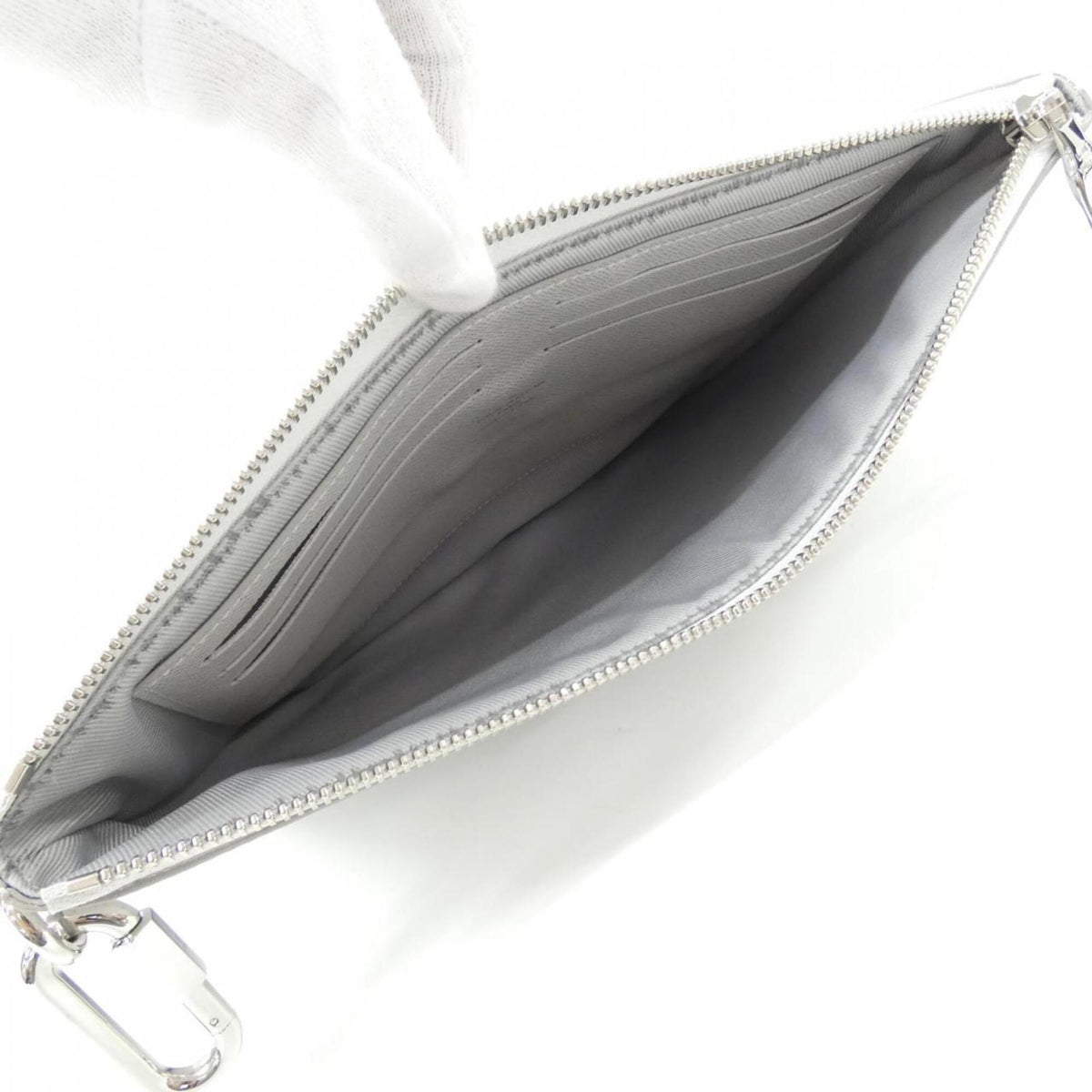 Louis Vuitton Gray Coated Canvas Pouch (Pre-Owned)