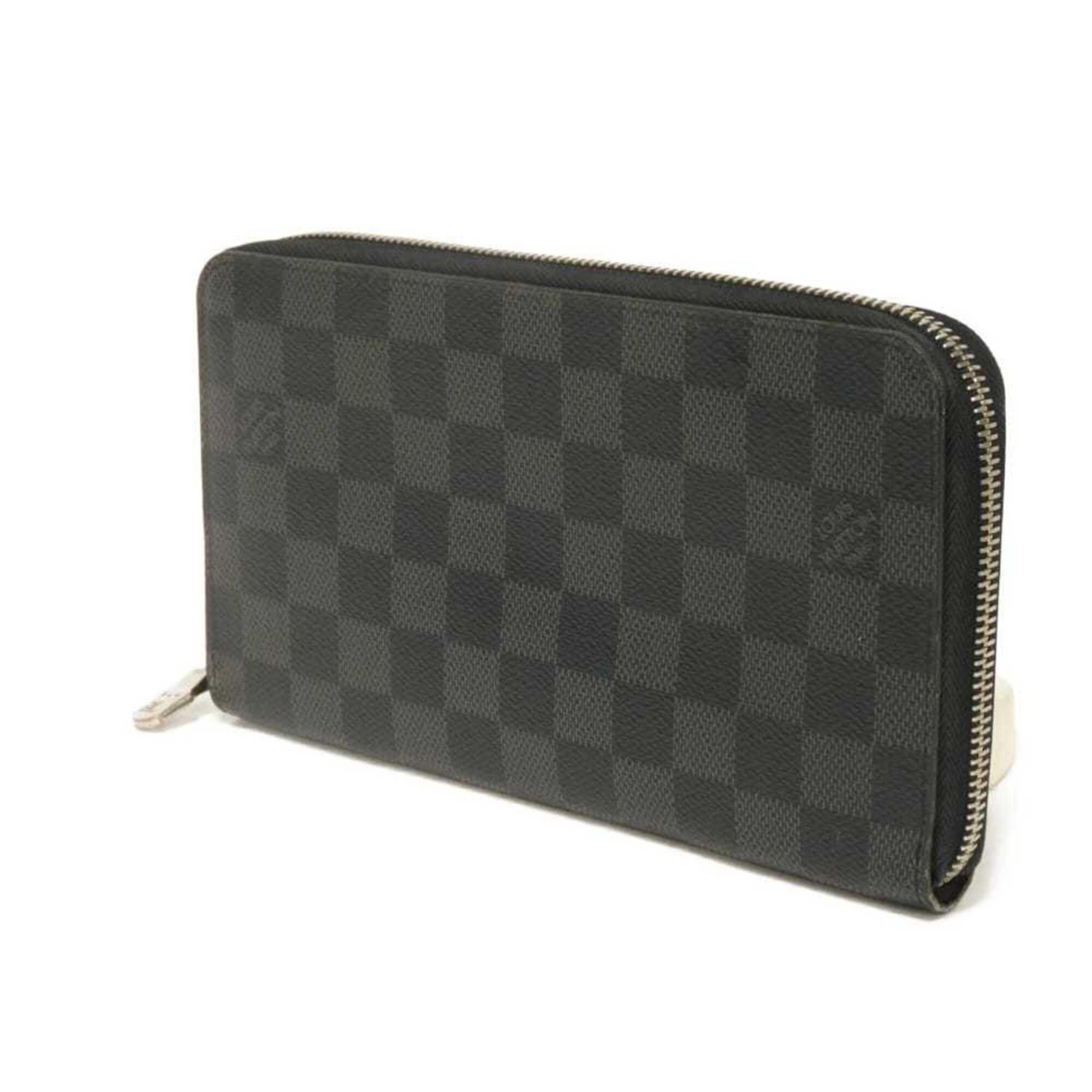 Louis Vuitton Damier Graphite Black Noir Damier Graphite Canvas Leather Long Wallet (Bi-Fold) (Pre-Owned)