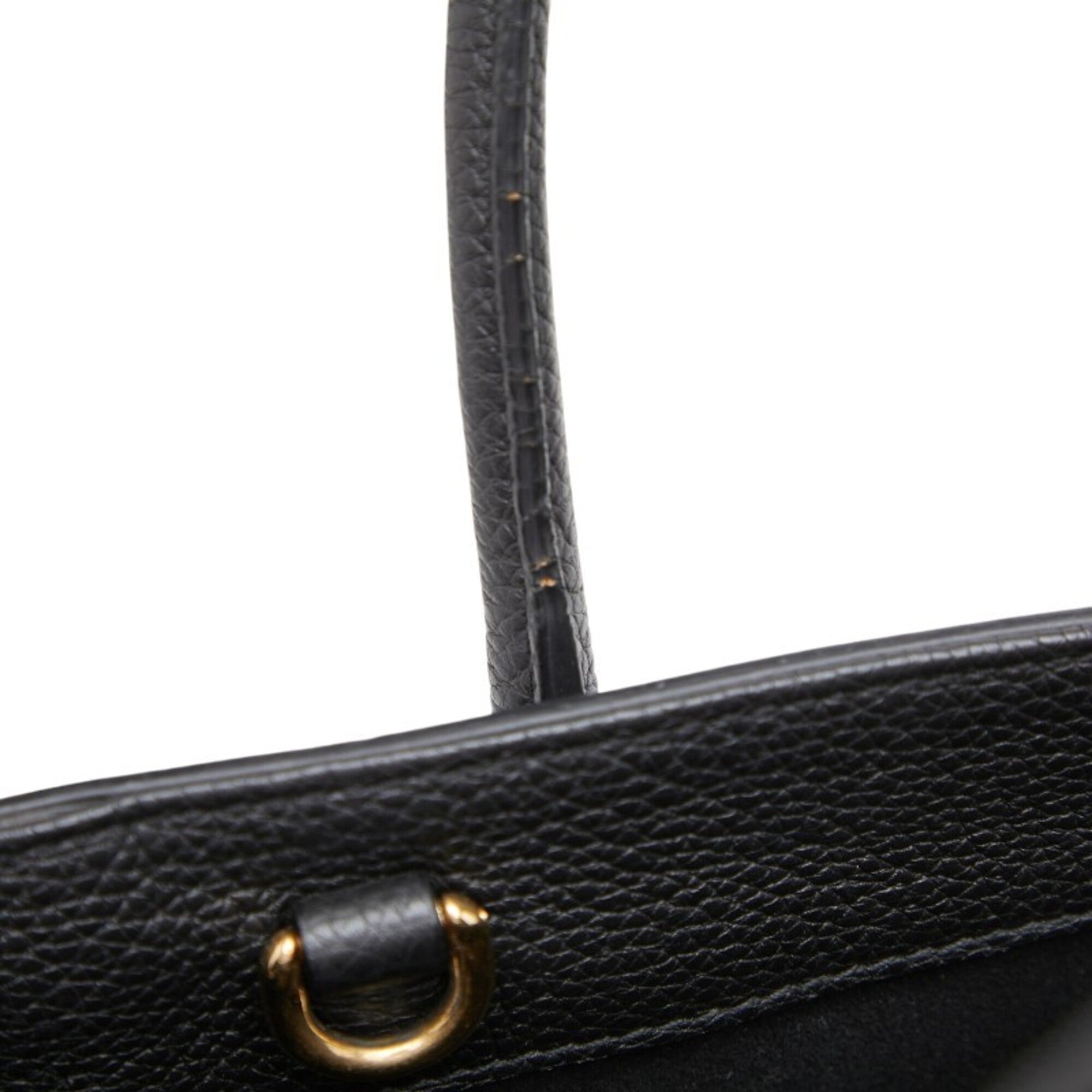 Gucci Black Leather Handbag Shoulder Bag (Pre-Owned)