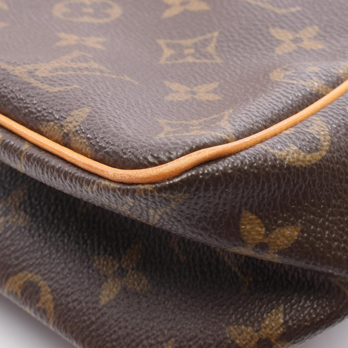 Louis Vuitton Brown Monogram Coated Canvas Leather Handbag Shoulder Bag (Pre-Owned)